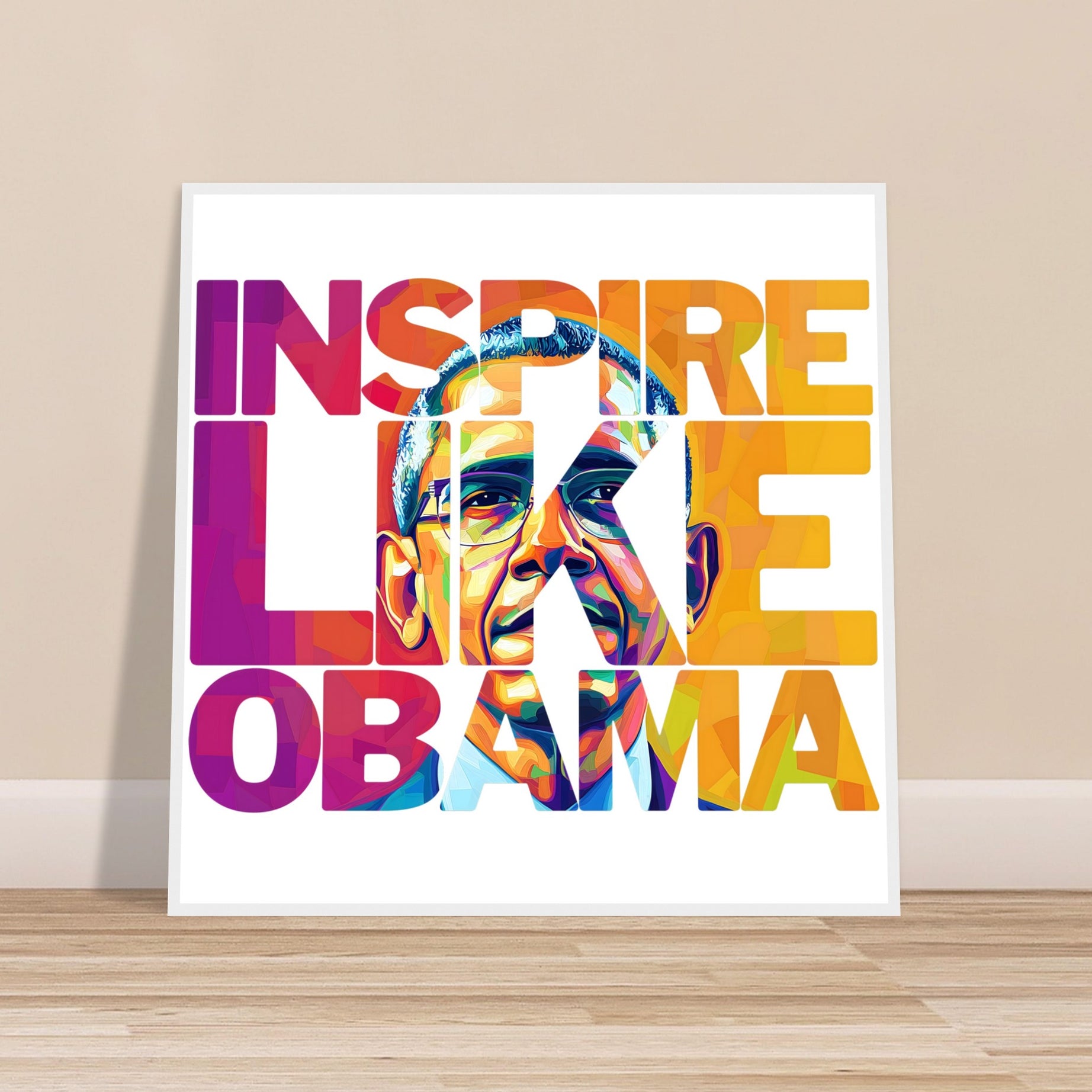 Inspire Like Obama | Black History Wall Art – Framed, Unframed, or Magnetic Hanger - Prideful Roots