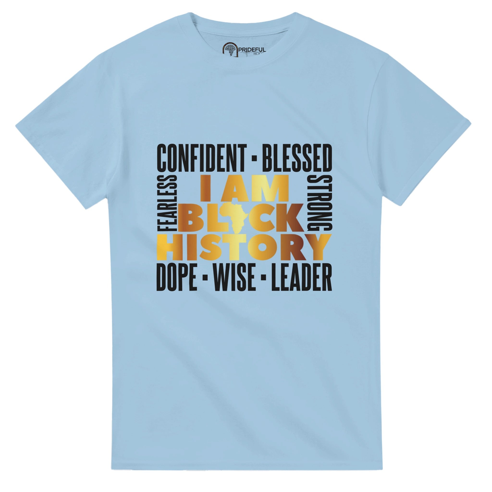 I Am Black History Golden T-shirt For Men & Women - Prideful Roots