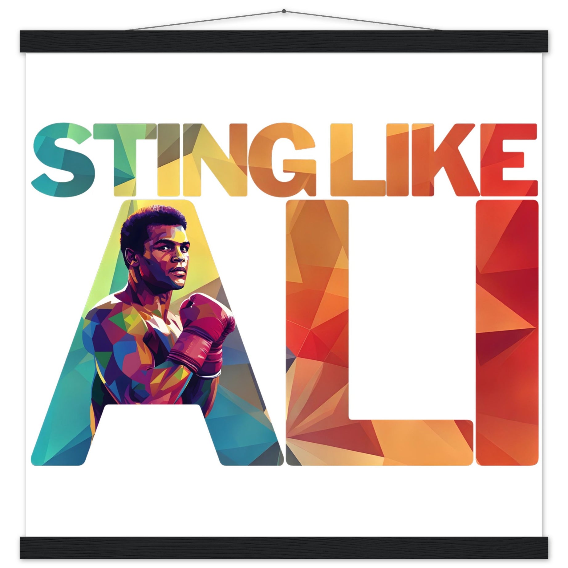 Sting Like Ali | Black History Wall Art – Framed, Unframed, or Magnetic Hanger - Prideful Roots