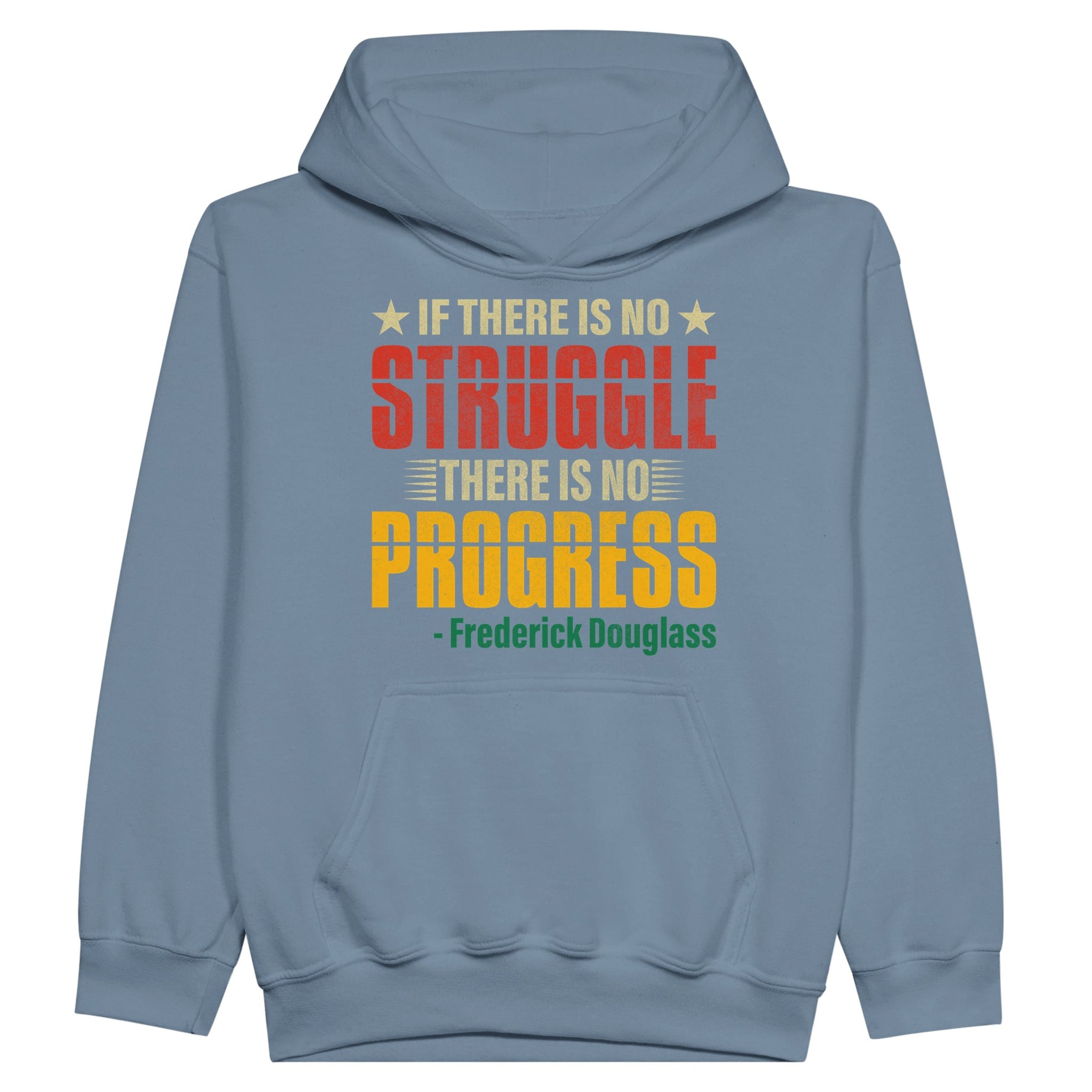 No Struggle No Progress Frederick Douglass Hoodie For Kids - Prideful Roots