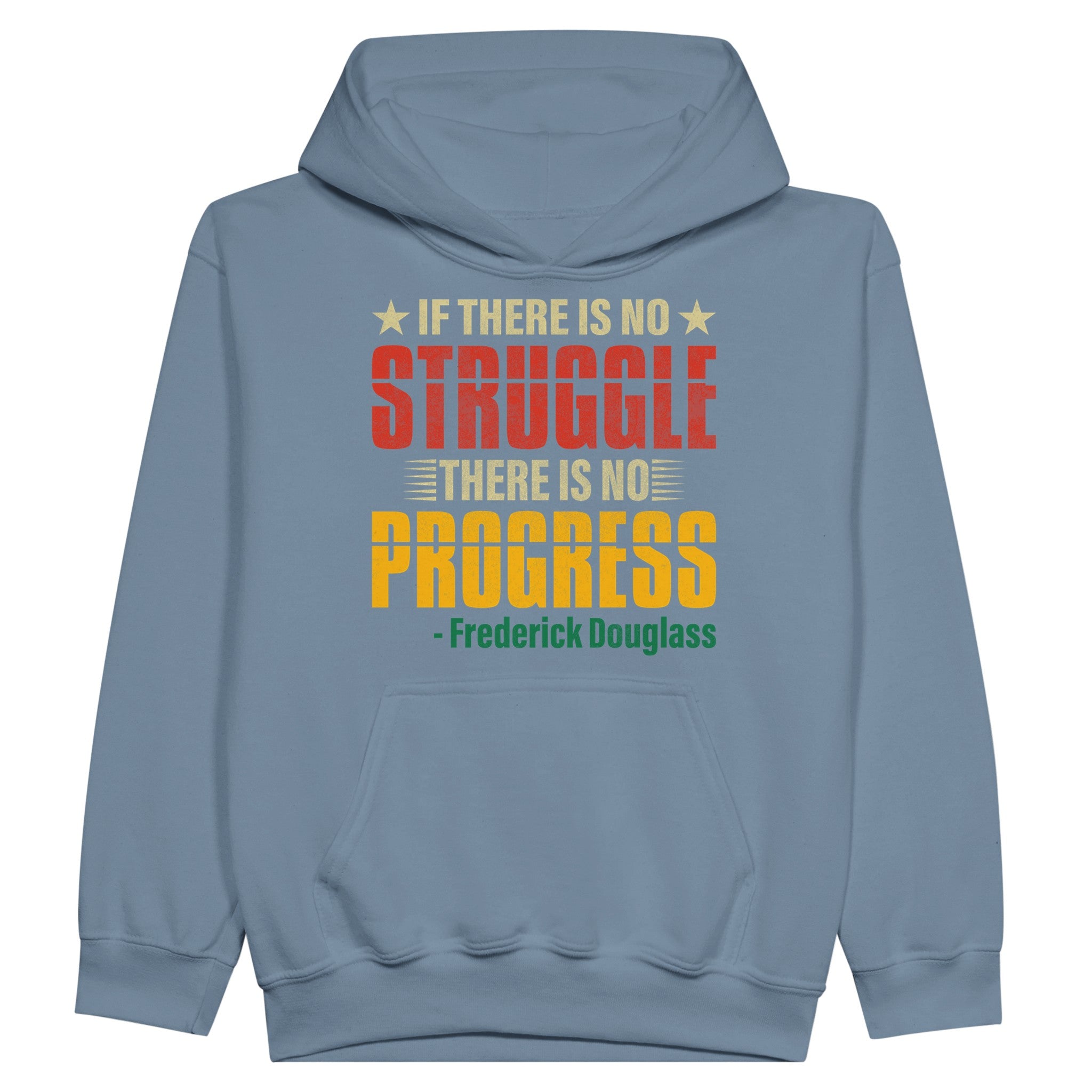 No Struggle No Progress Frederick Douglass Hoodie For Kids - Prideful Roots