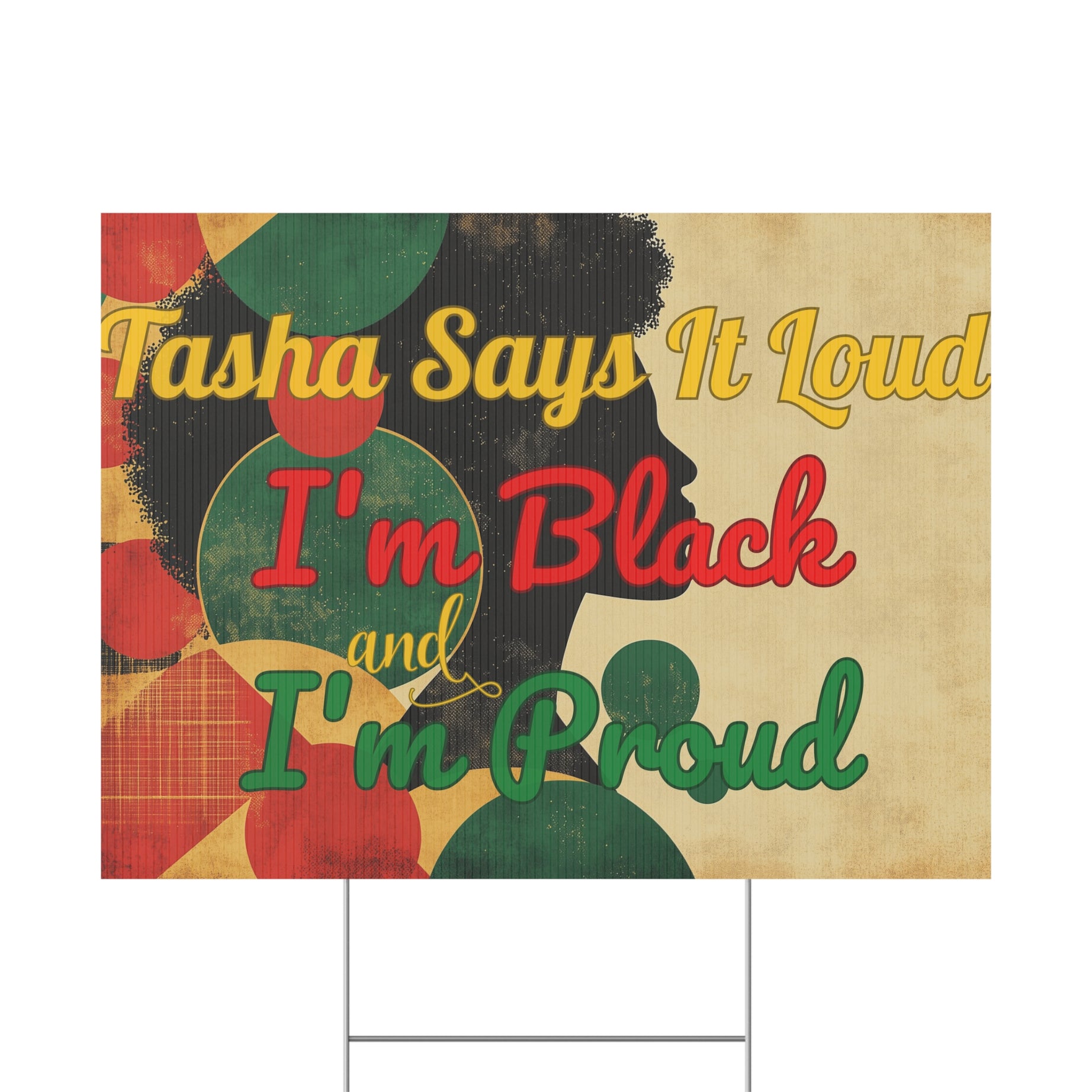Personalized Black Pride Yard Sign | Custom Name | 24x18" | Made in USA - Prideful Roots