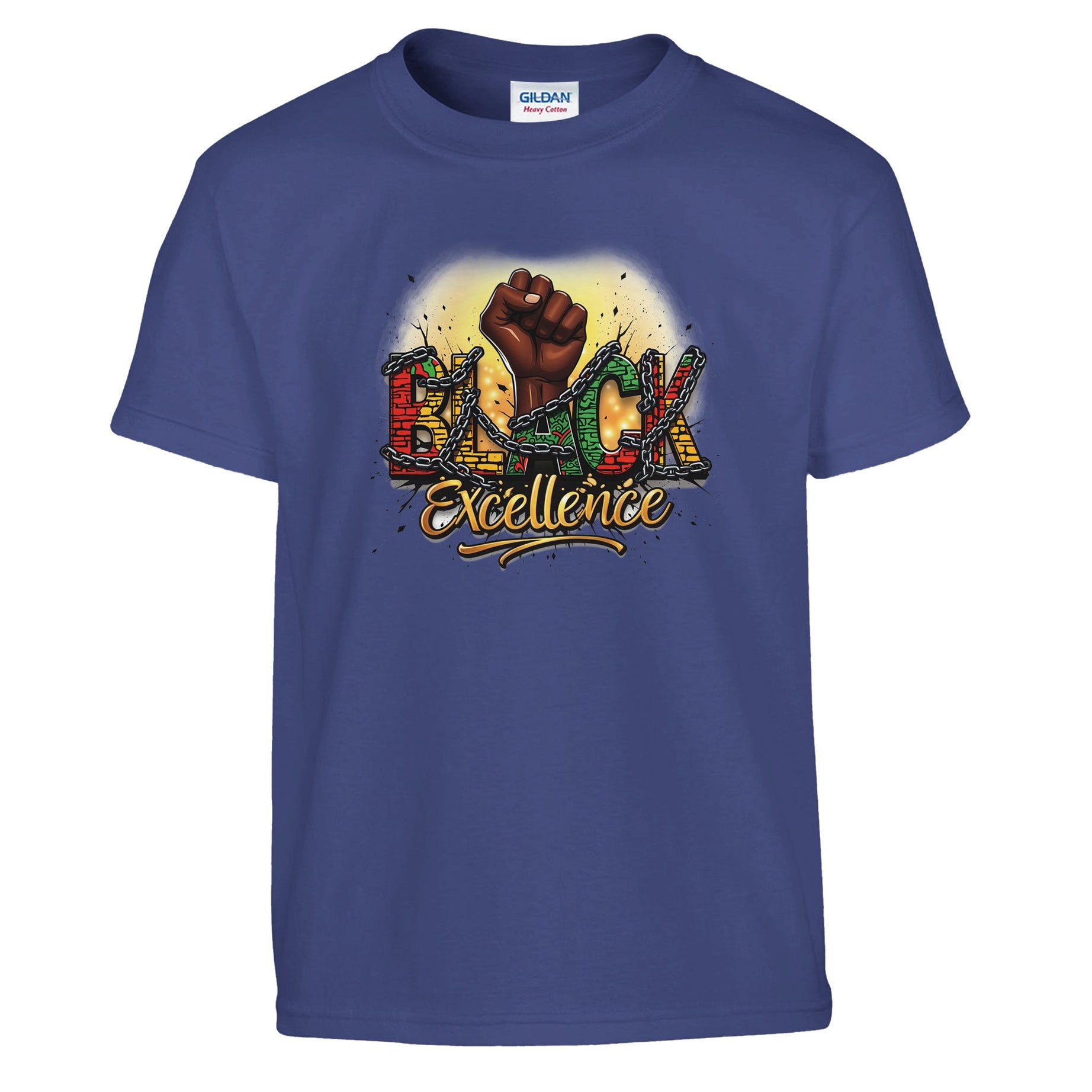 Black Excellence: Breaking Chains | Black History Month T-shirt For Kids - Prideful Roots