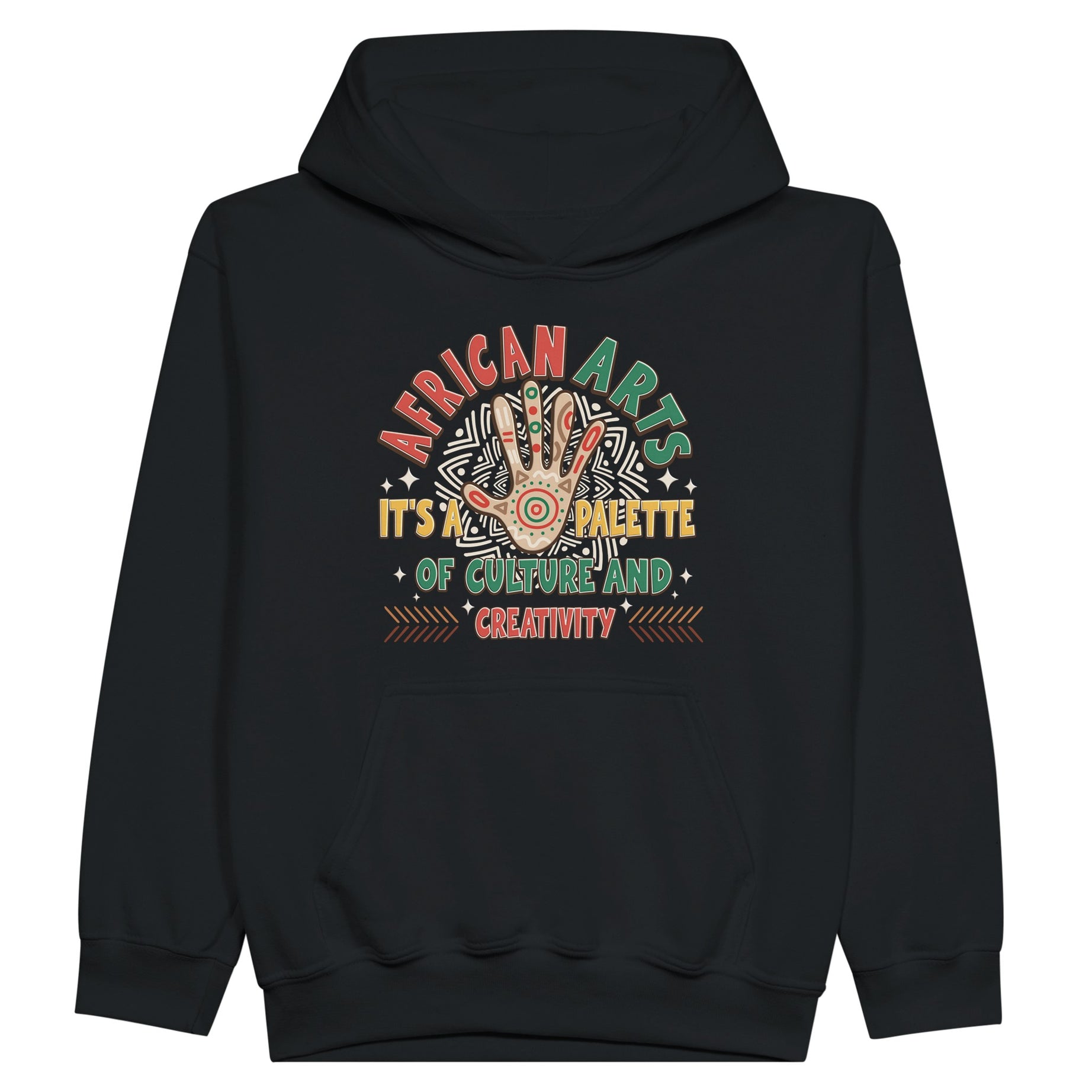 African Arts: Palette of Culture and Creativity Hoodie For Kids - Prideful Roots