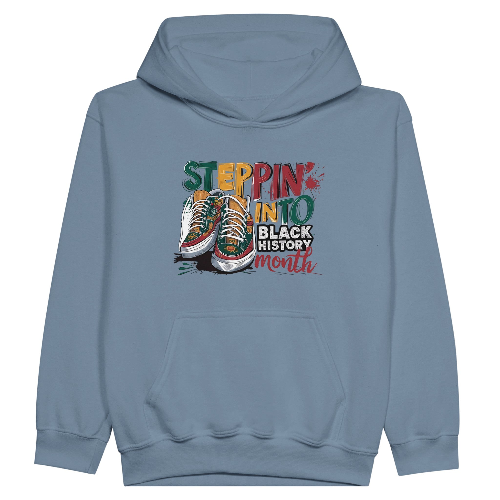 Stepping Into Black History Month Hoodie For Kids - Prideful Roots