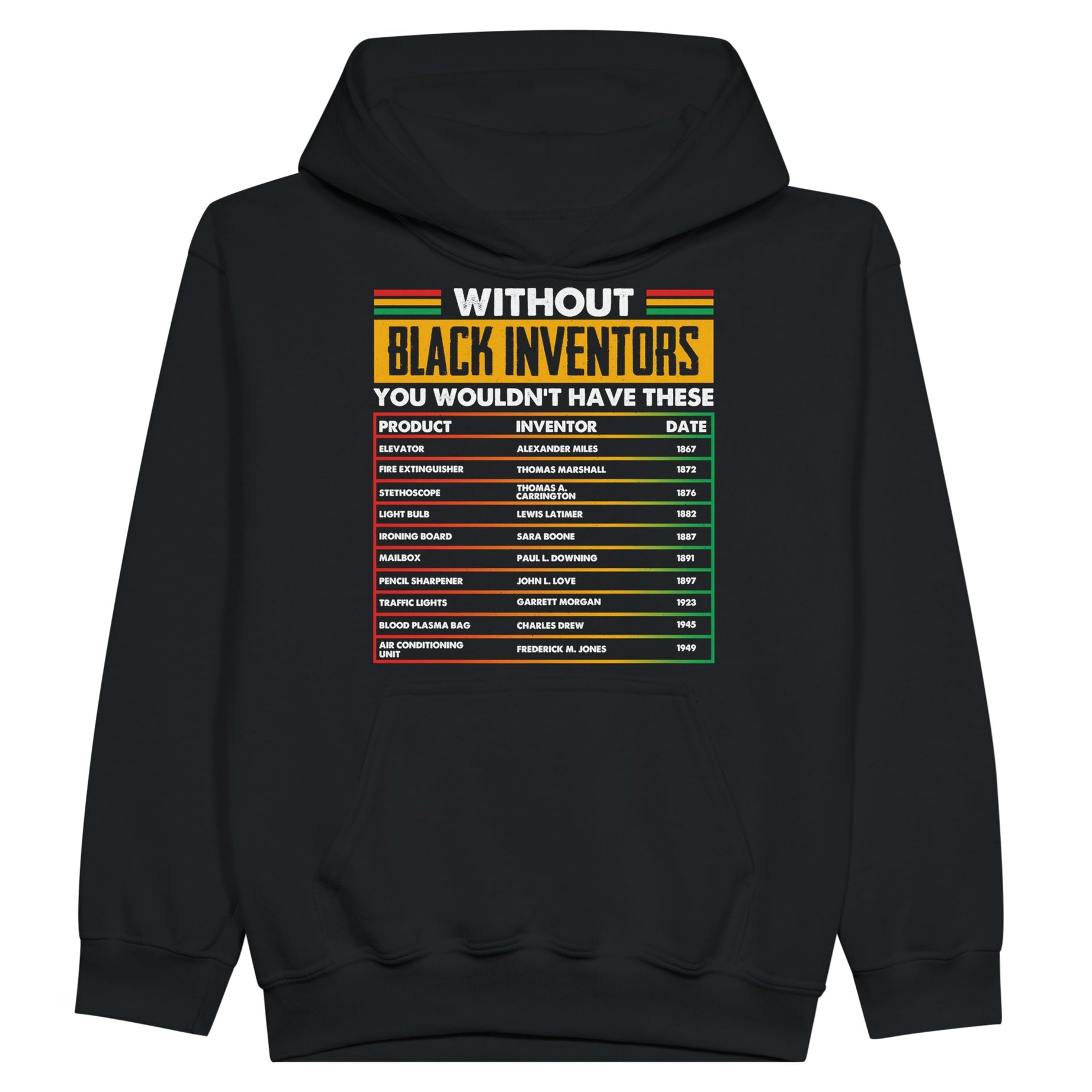 Without Black Inventors Hoodie For Kids - Prideful Roots