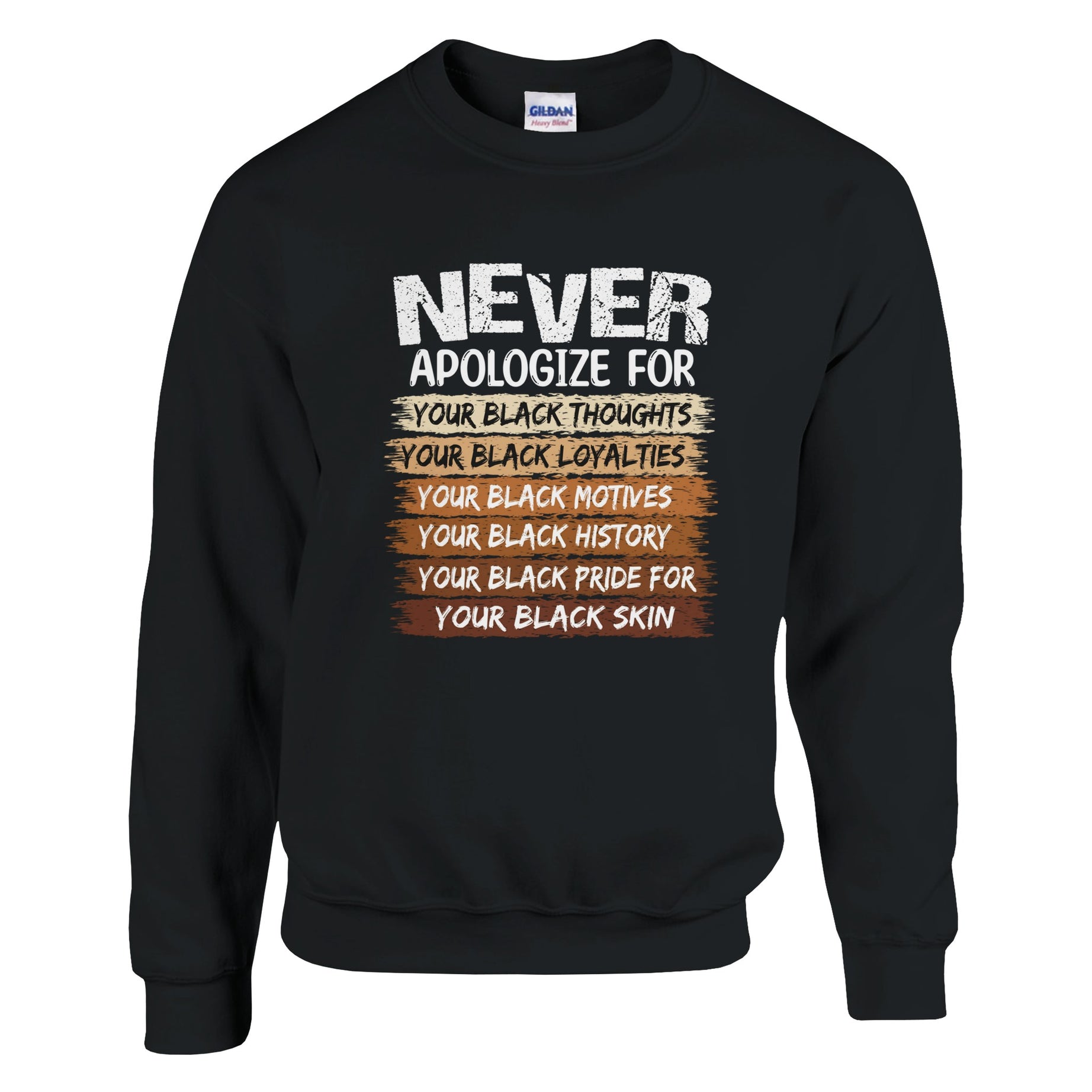 Never Apologize For Your Blackness Sweatshirt For Men & Women - Prideful Roots