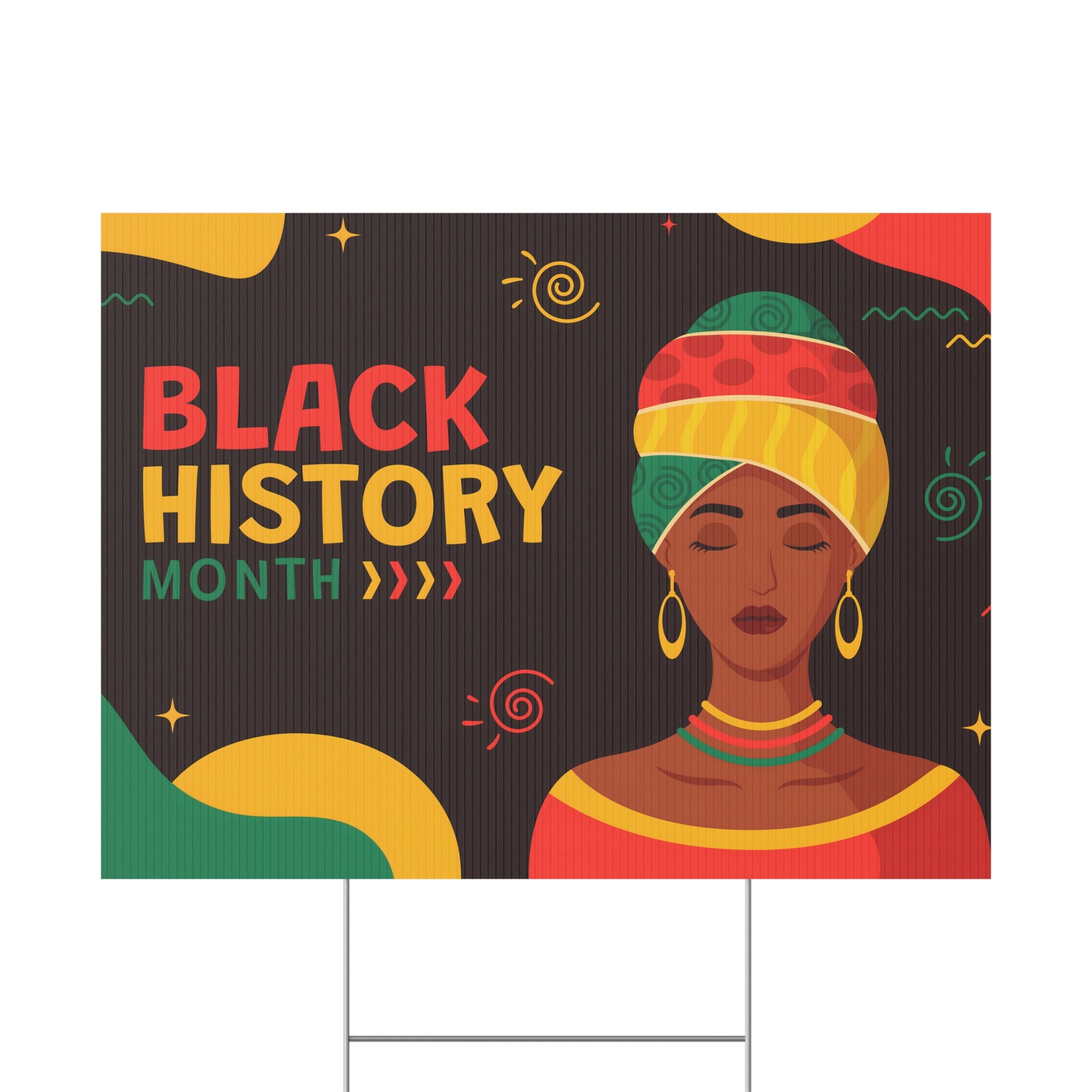 Queen's Legacy Black History Month - Yard Sign | 24x18" | Double-Sided | Made in USA - Prideful Roots
