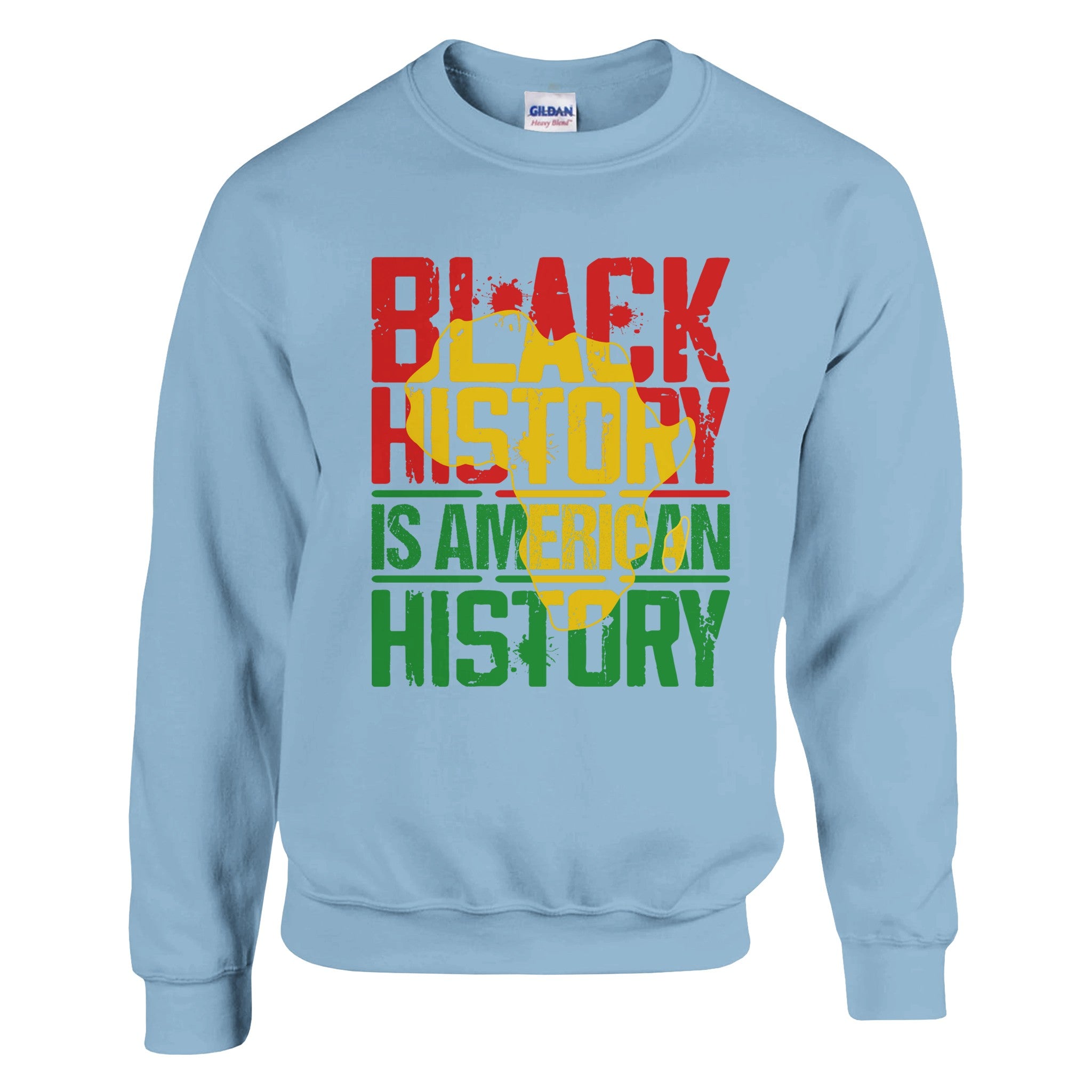 Black History is American History Africa Map Sweatshirt For Men & Women - Prideful Roots