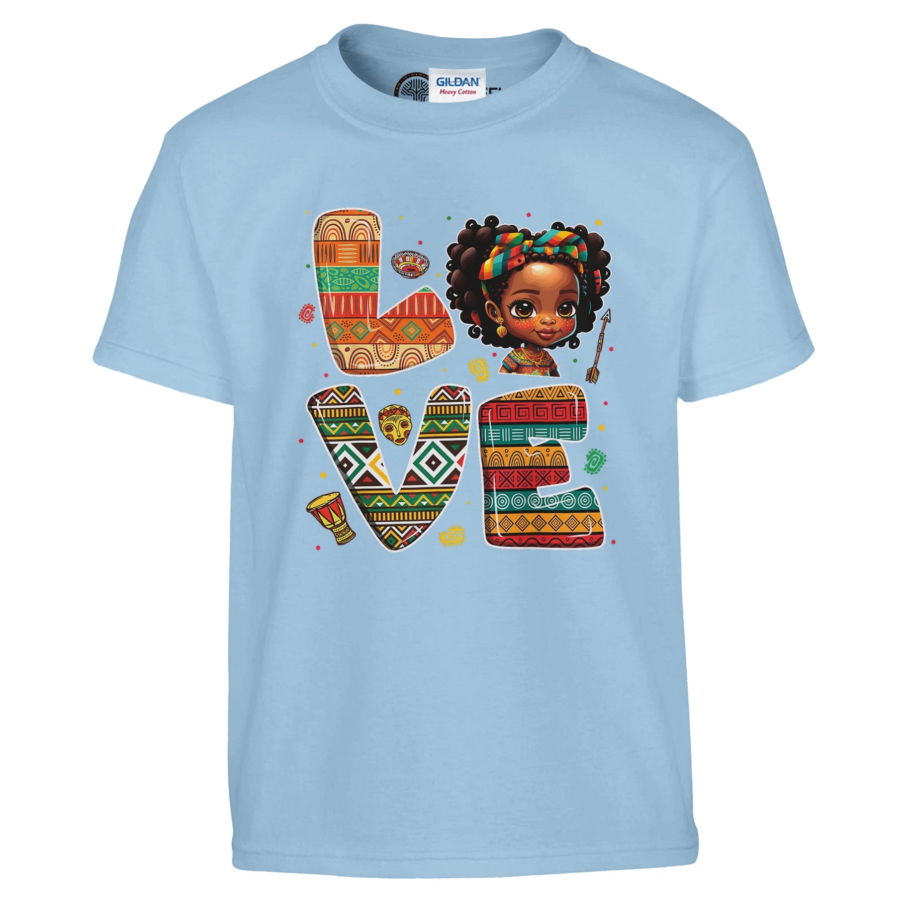 "Love" Afro Girl Vibes T-shirt For Kids - Prideful Roots