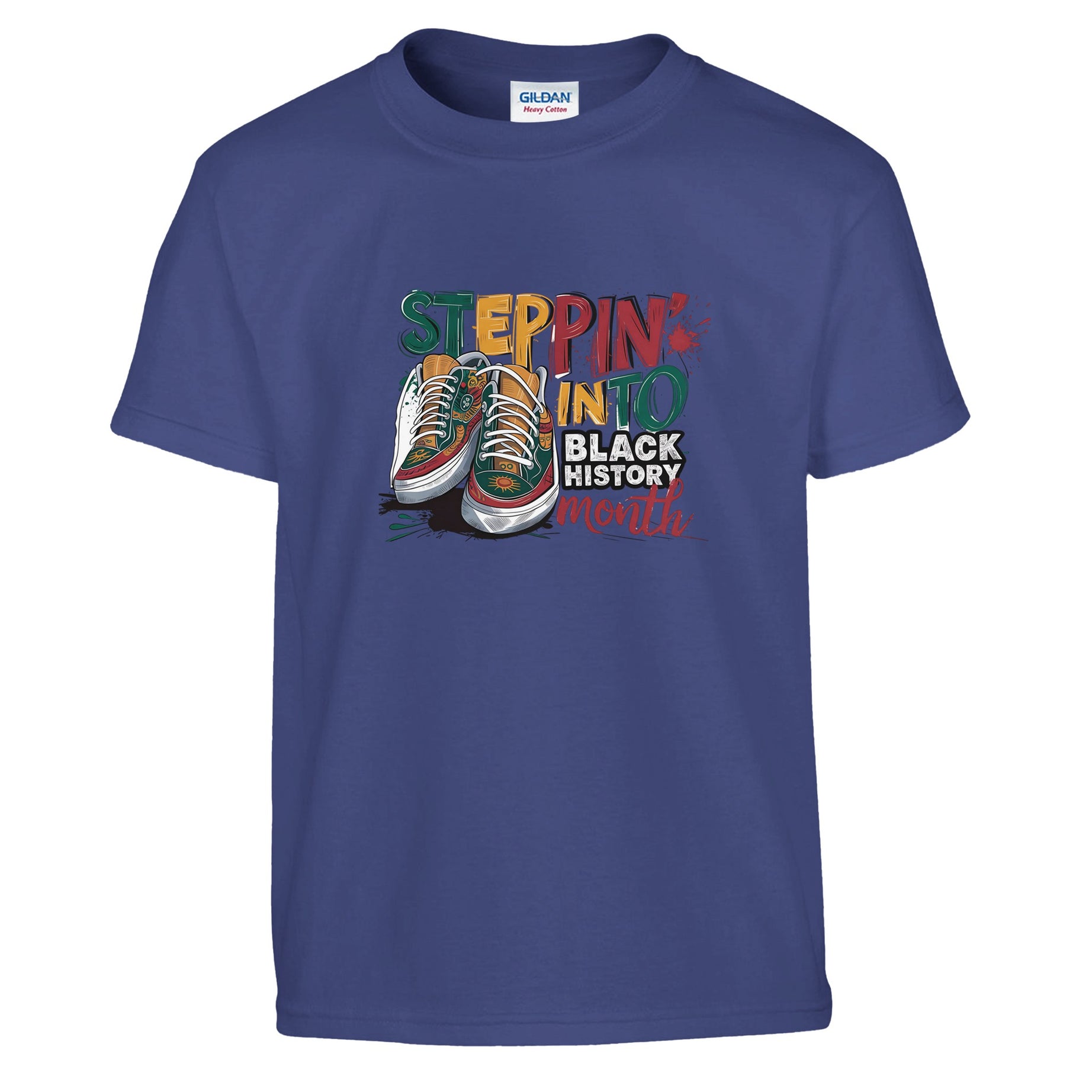 Stepping Into Black History Month T-shirt For Kids - Prideful Roots