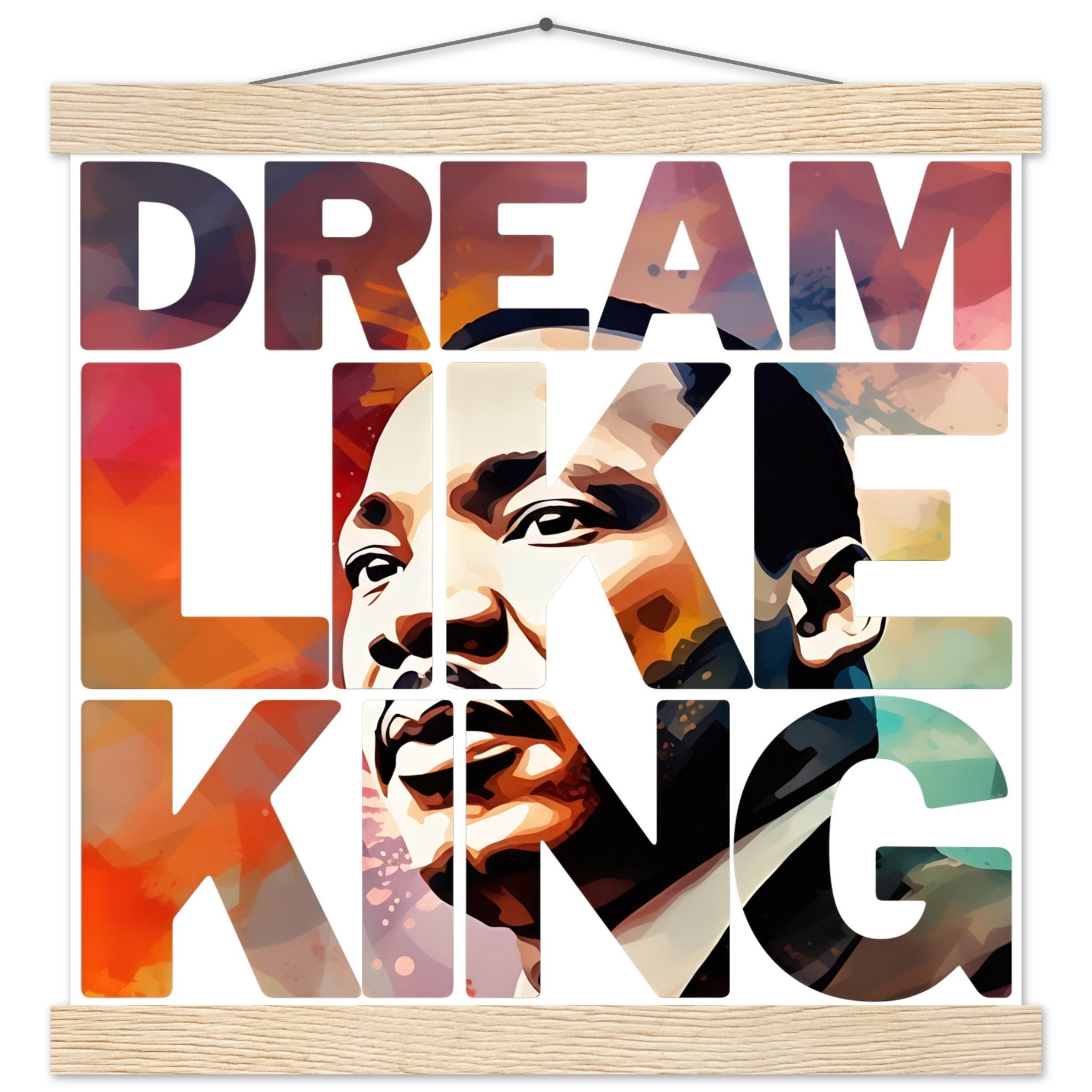 Dream Like King | Black History Wall Art – Framed, Unframed, or Magnetic Hanger - Prideful Roots