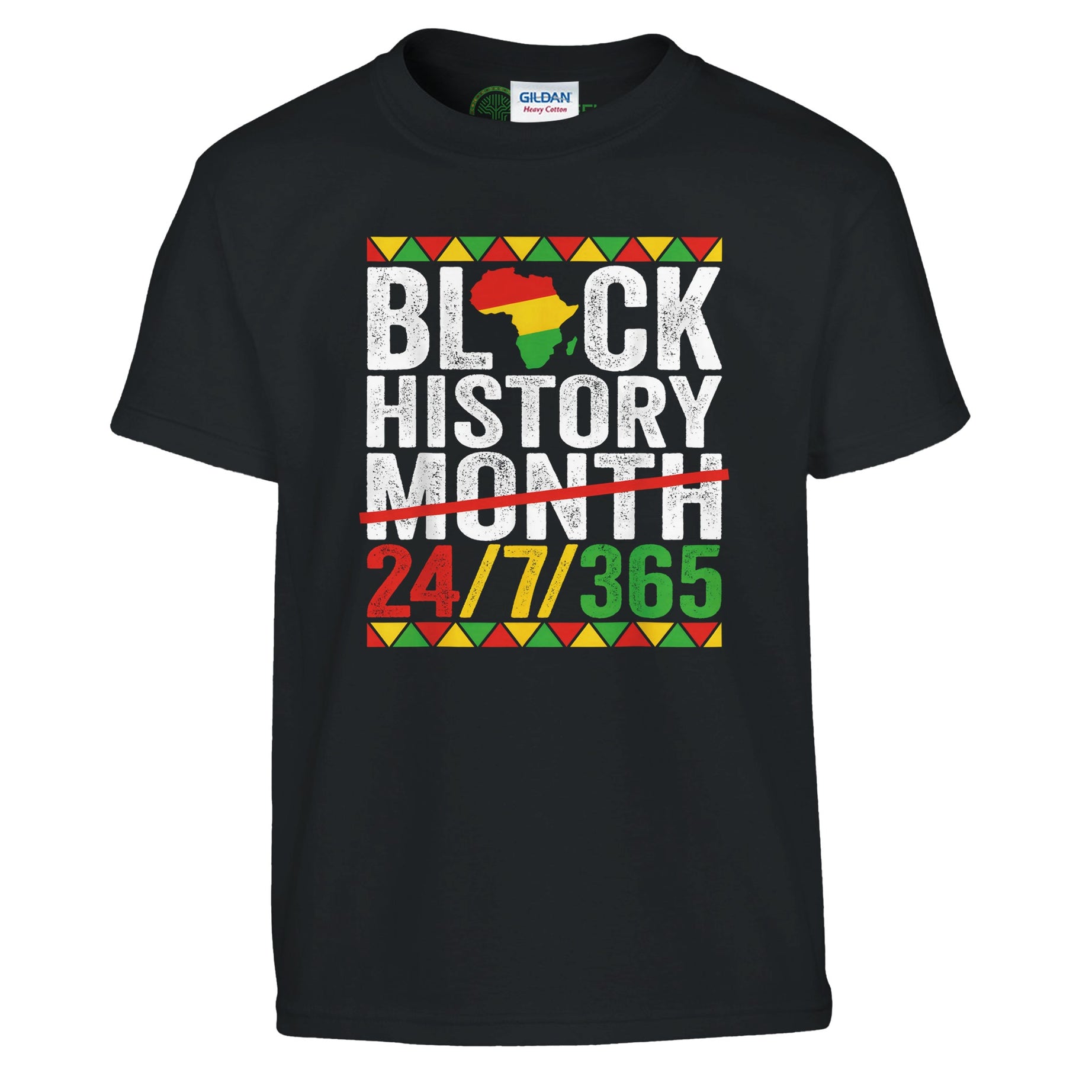 Black History Month 24/7/365 T-shirt For Kids - Prideful Roots