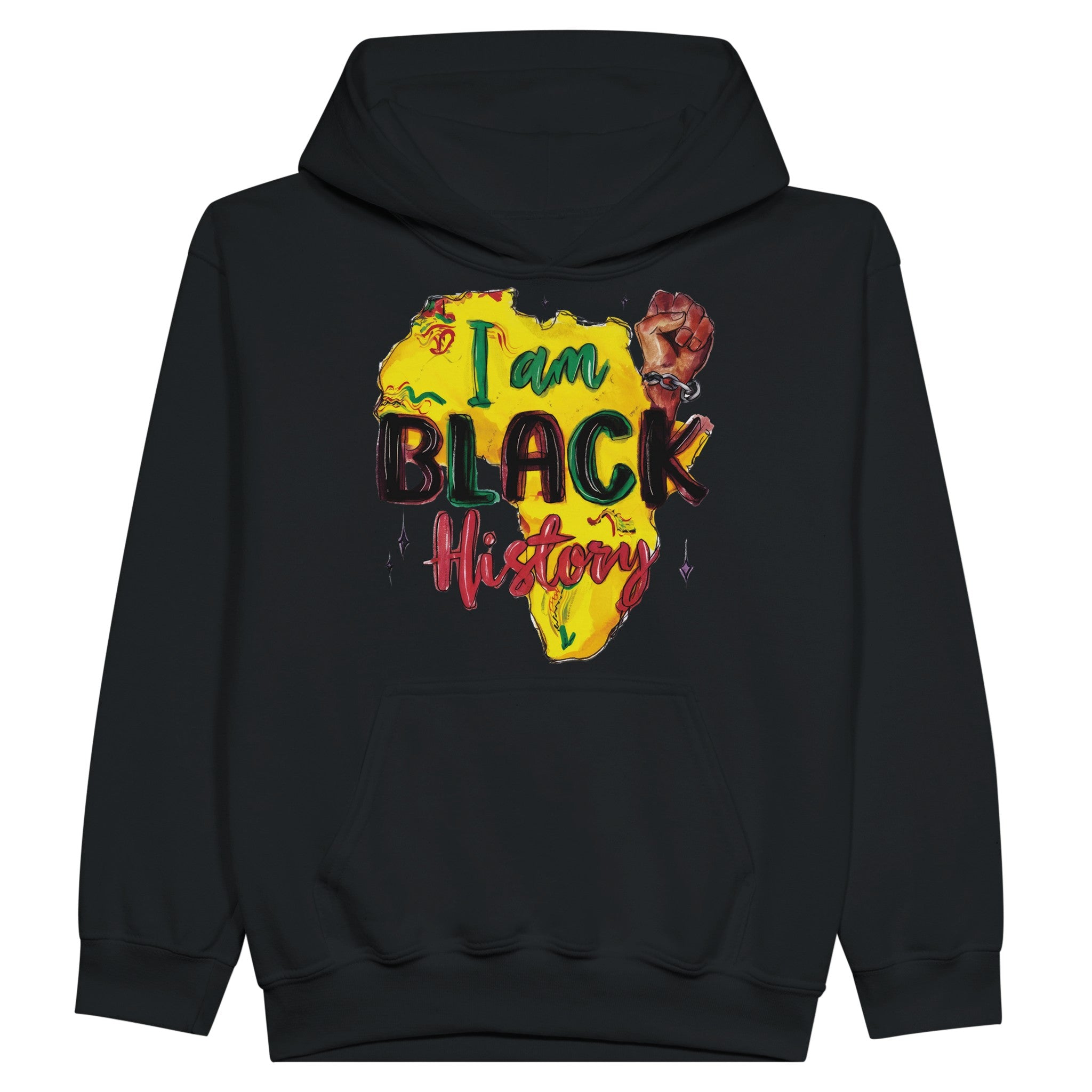 I Am Black History: Empowerment Through Heritage Hoodie For Kids - Prideful Roots