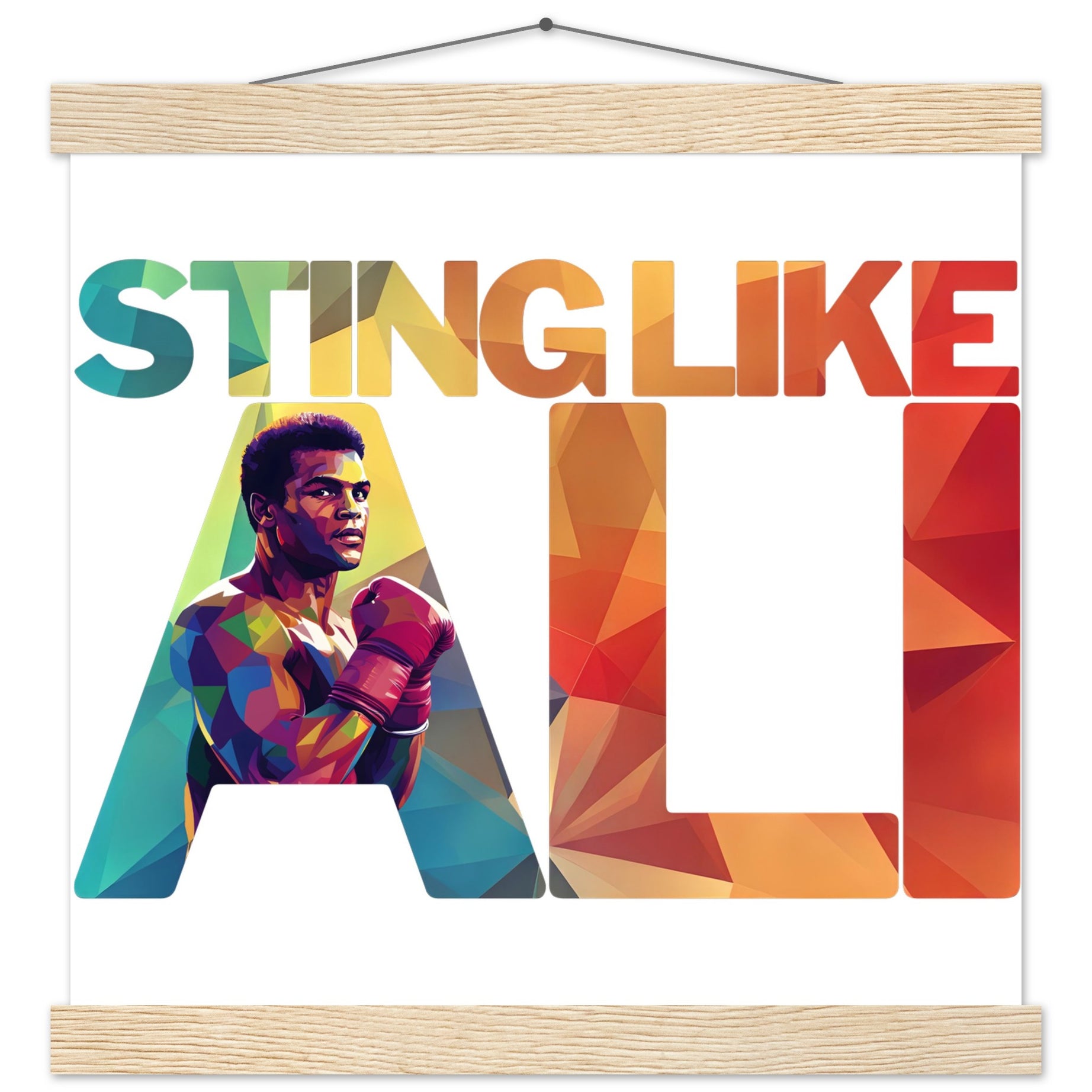 Sting Like Ali | Black History Wall Art – Framed, Unframed, or Magnetic Hanger - Prideful Roots