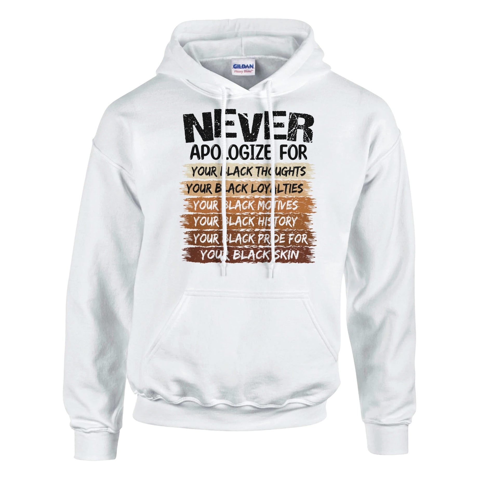 Never Apologize For Your Blackness Hoodie For Men & Women - Prideful Roots