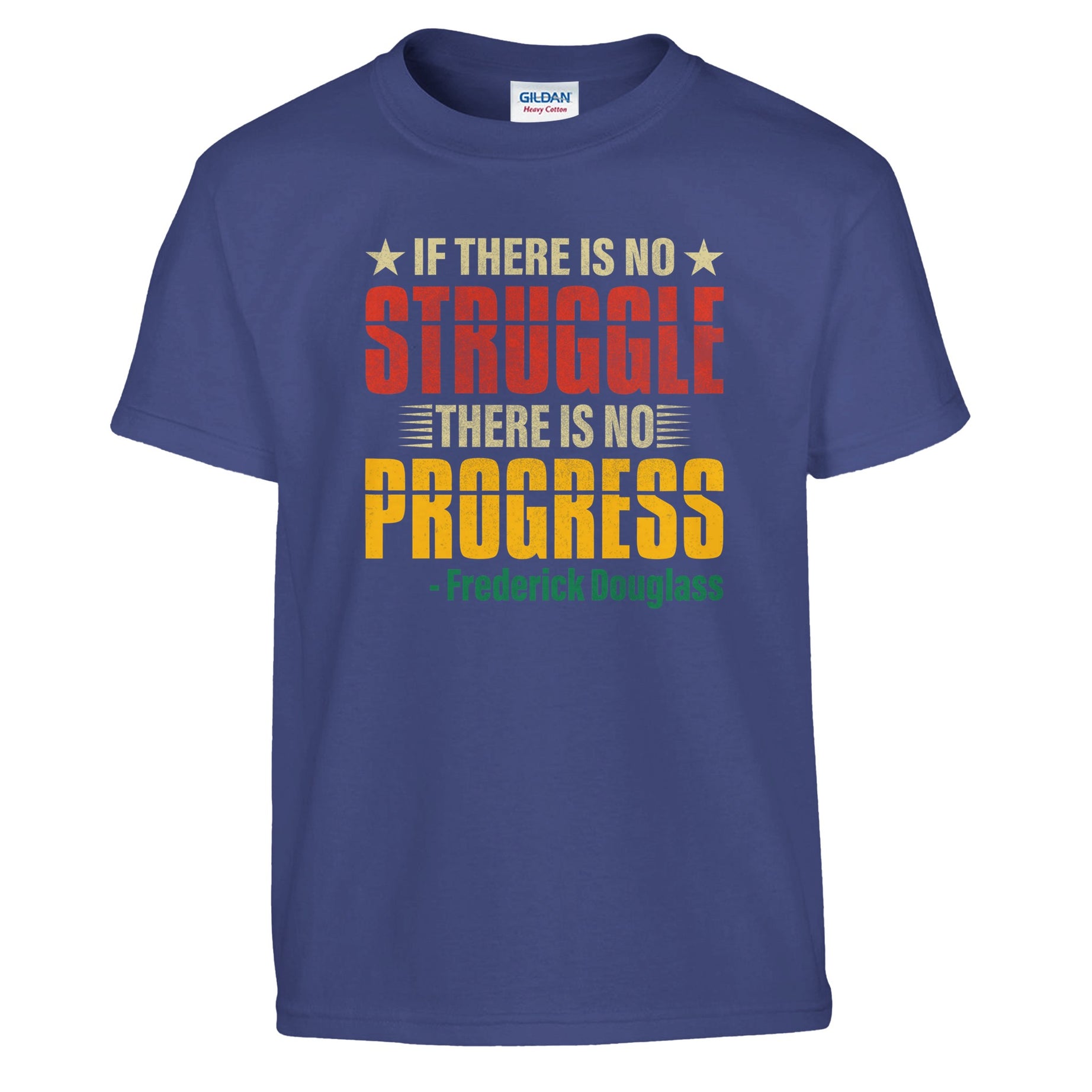 No Struggle No Progress Frederick Douglass T-shirt For Kids - Prideful Roots