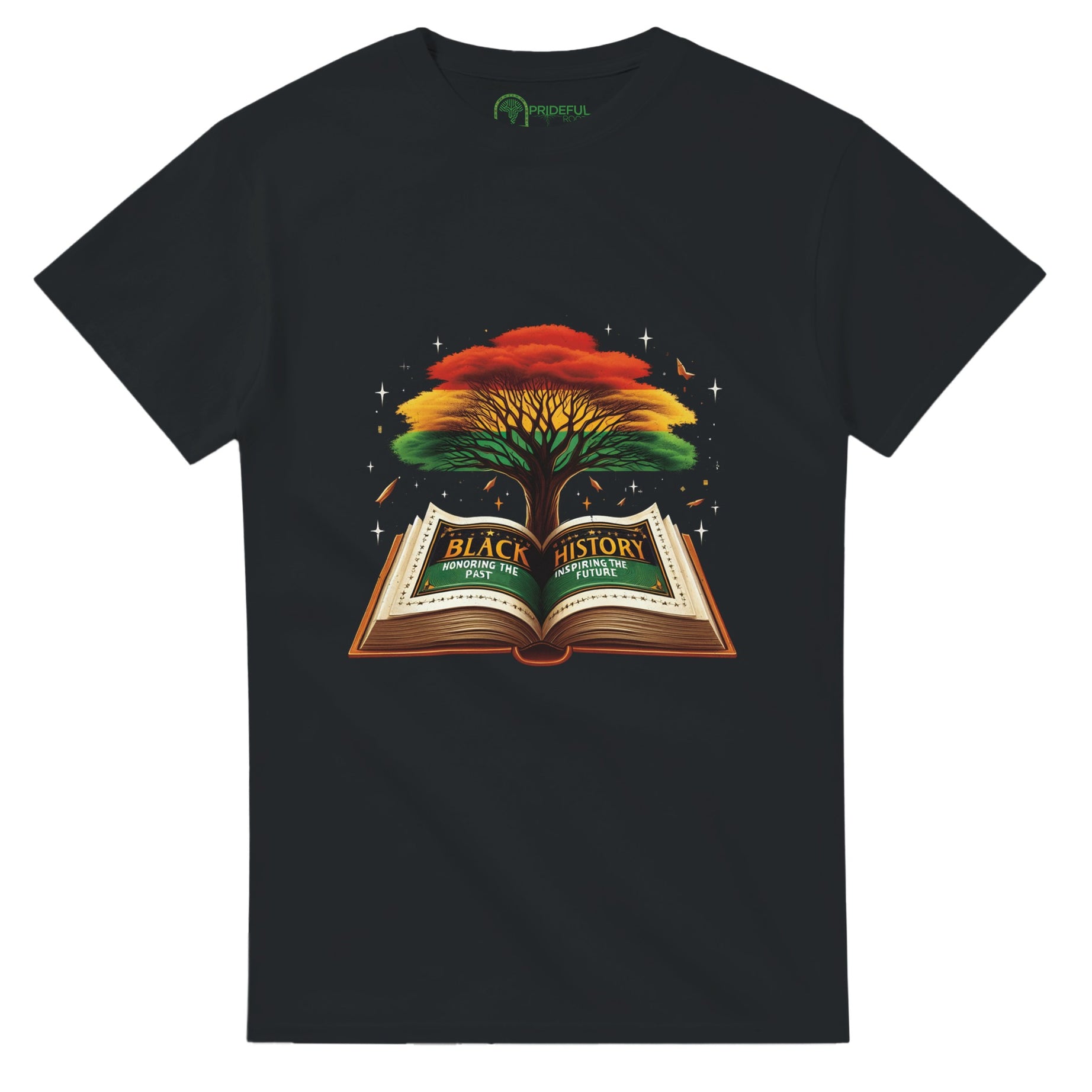 Black History Book & Tree T-shirt For Men & Women - Prideful Roots