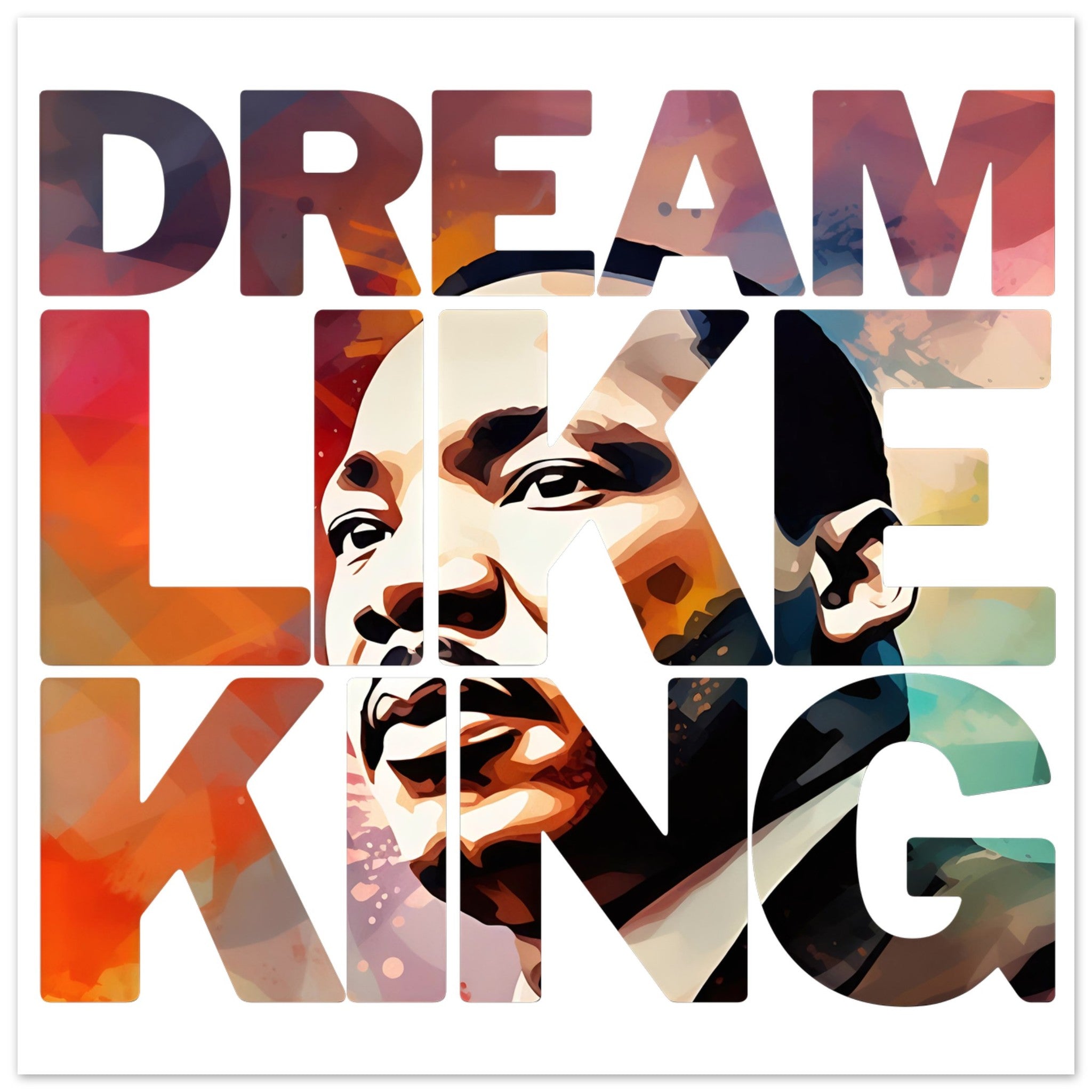 Dream Like King - Black History Premium Wooden Poster - Prideful Roots