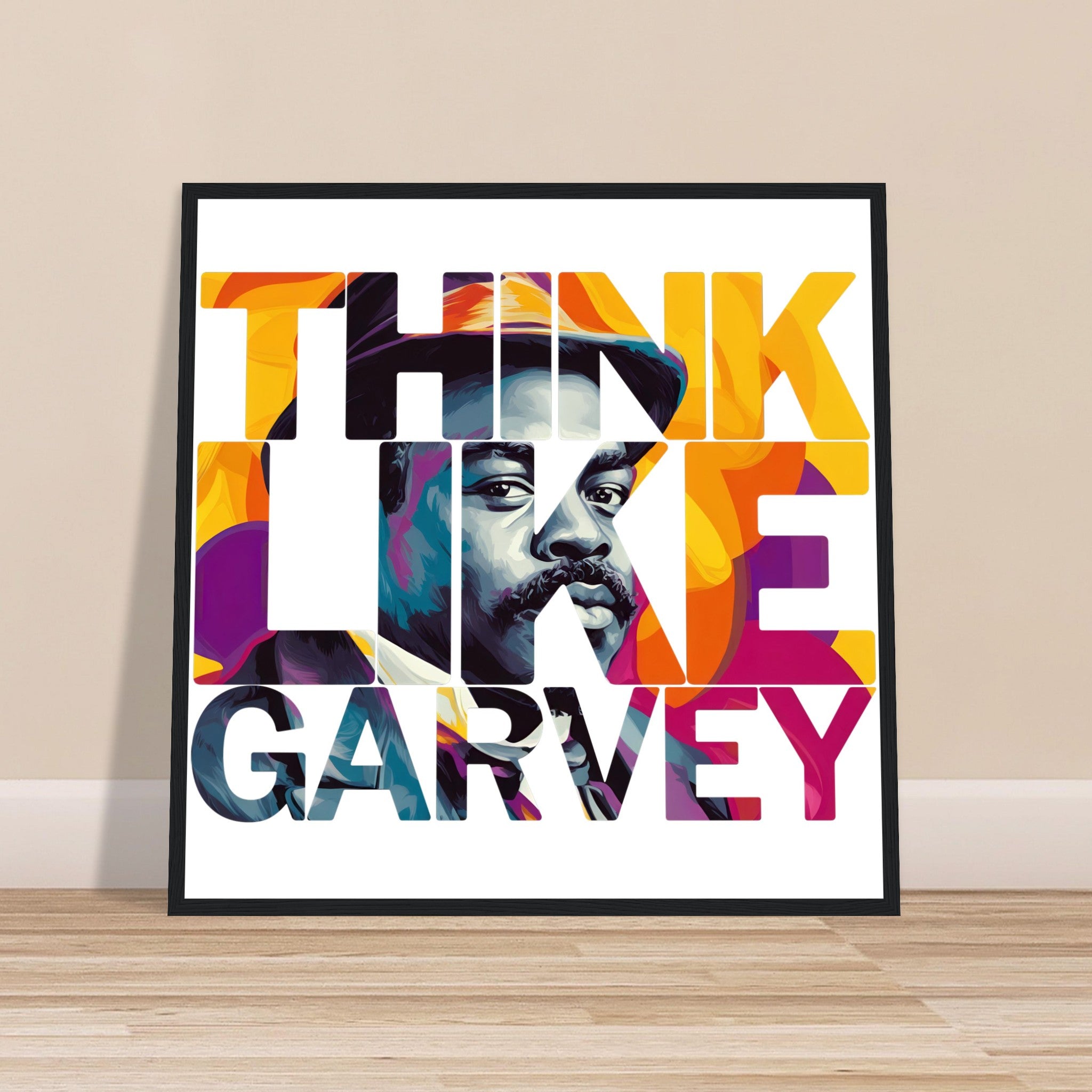 Think Like Garvey | Black History Wall Art – Framed, Unframed, or Magnetic Hanger - Prideful Roots