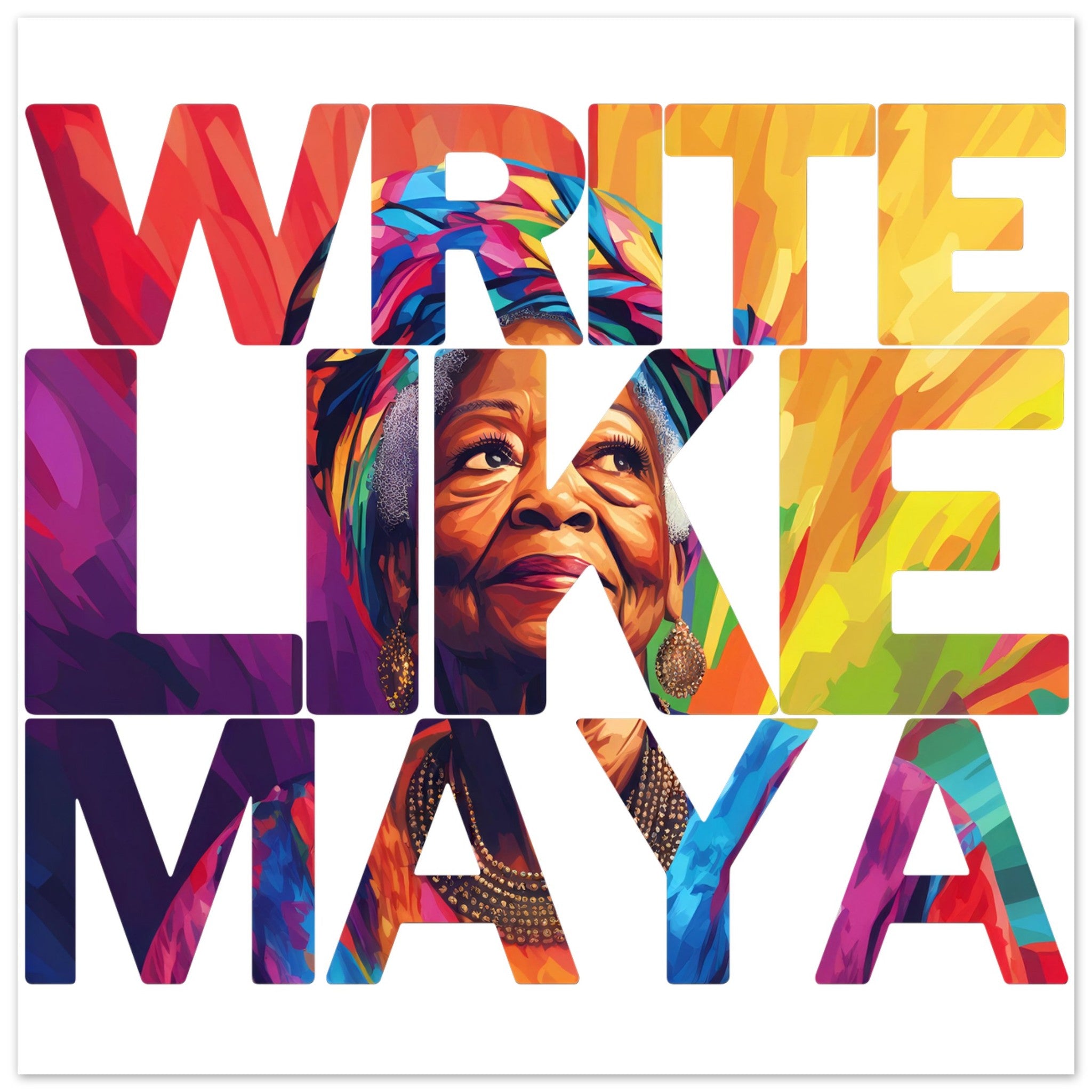 Write Like Maya | Black History Wall Art – Framed, Unframed, or Magnetic Hanger - Prideful Roots