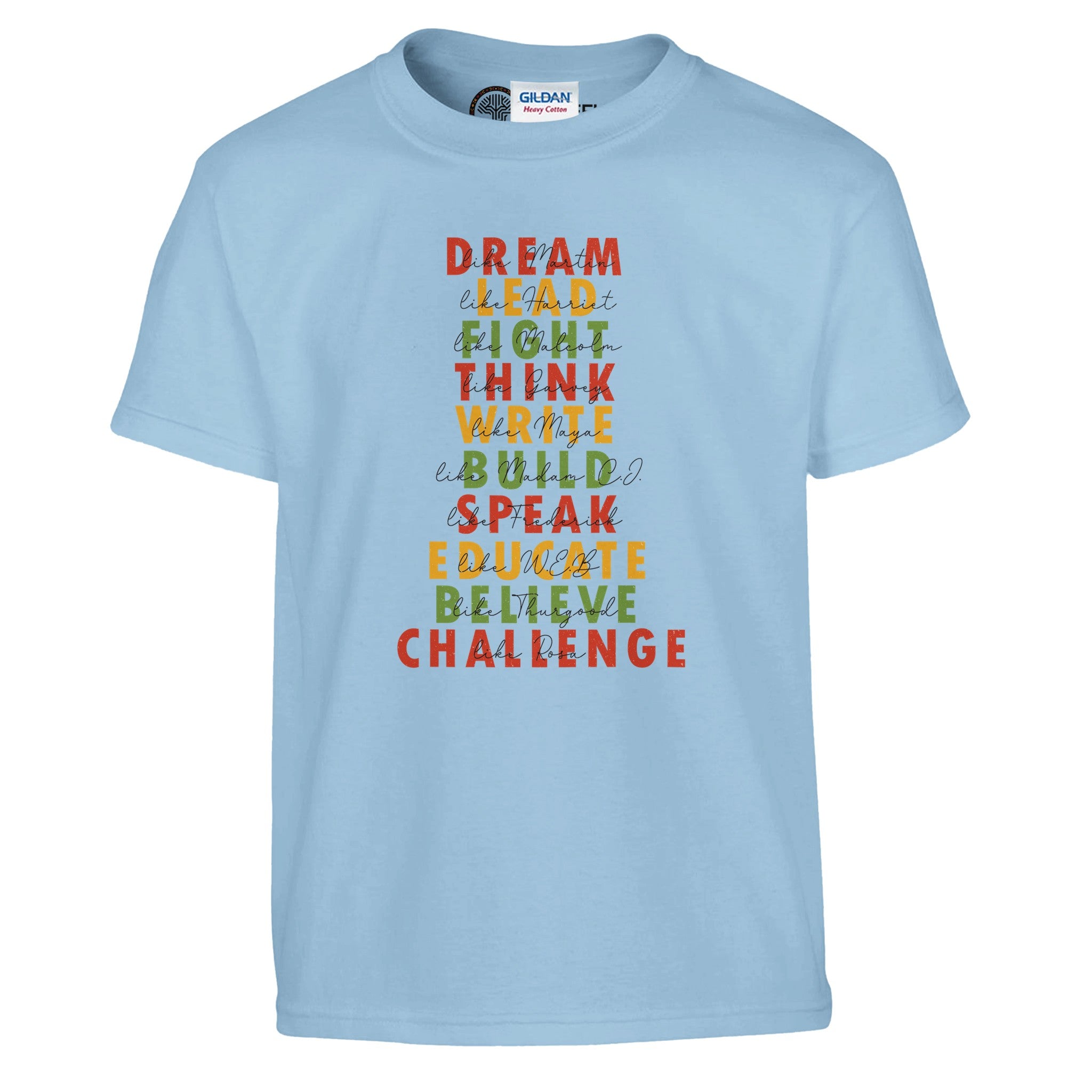 Great African American Leaders Black History Month T-shirt For Kids - Prideful Roots