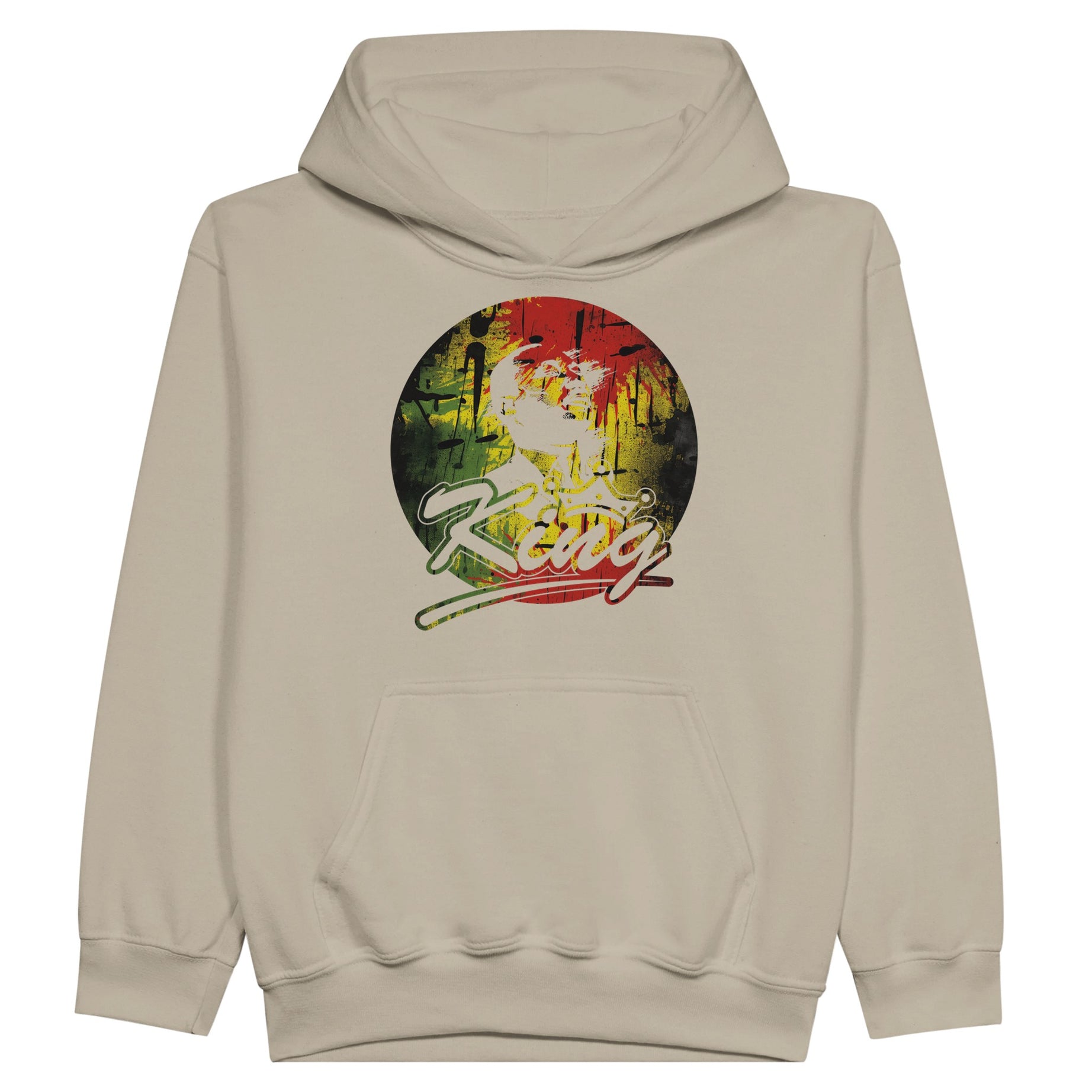 King Legacy Bold Rasta | Black History Icon Hoodie For Kids - Prideful Roots