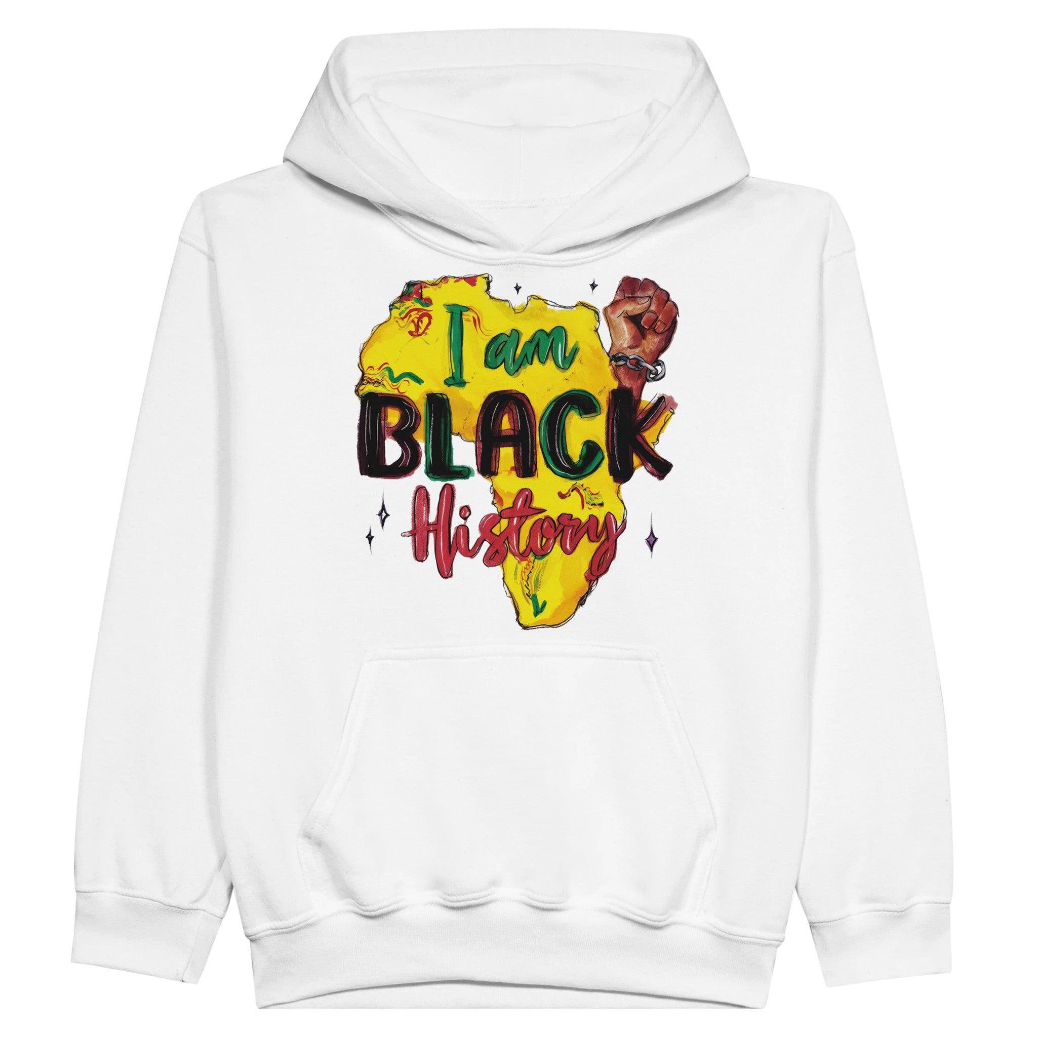 I Am Black History: Empowerment Through Heritage Hoodie For Kids - Prideful Roots