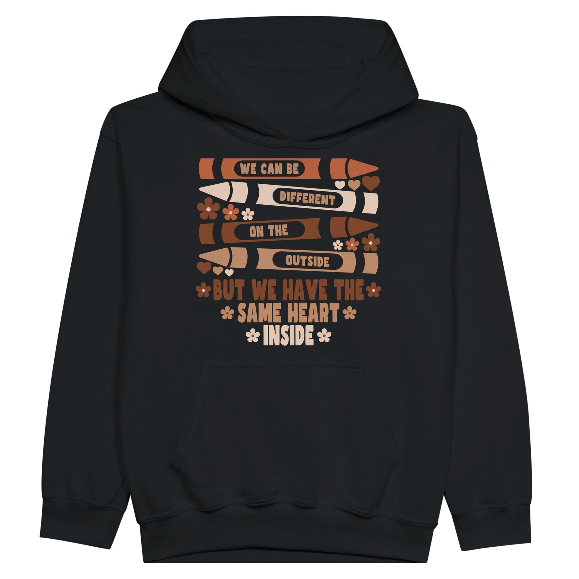 Different Outside Same Inside Crayons Hoodie For Kids - Prideful Roots