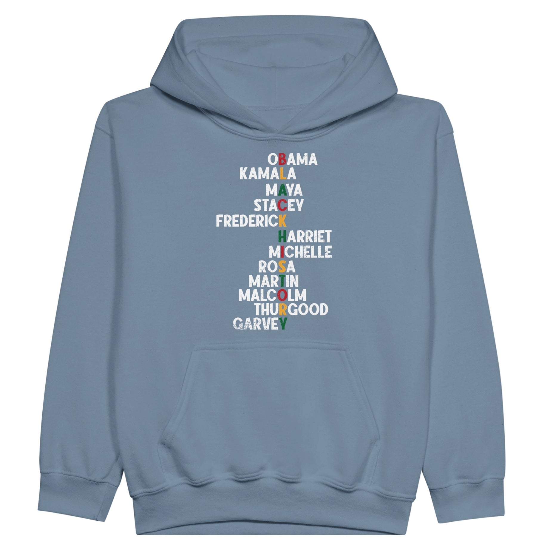 Black History Icons - Obama Kamala Maya Stacey Hoodie For Kids - Prideful Roots