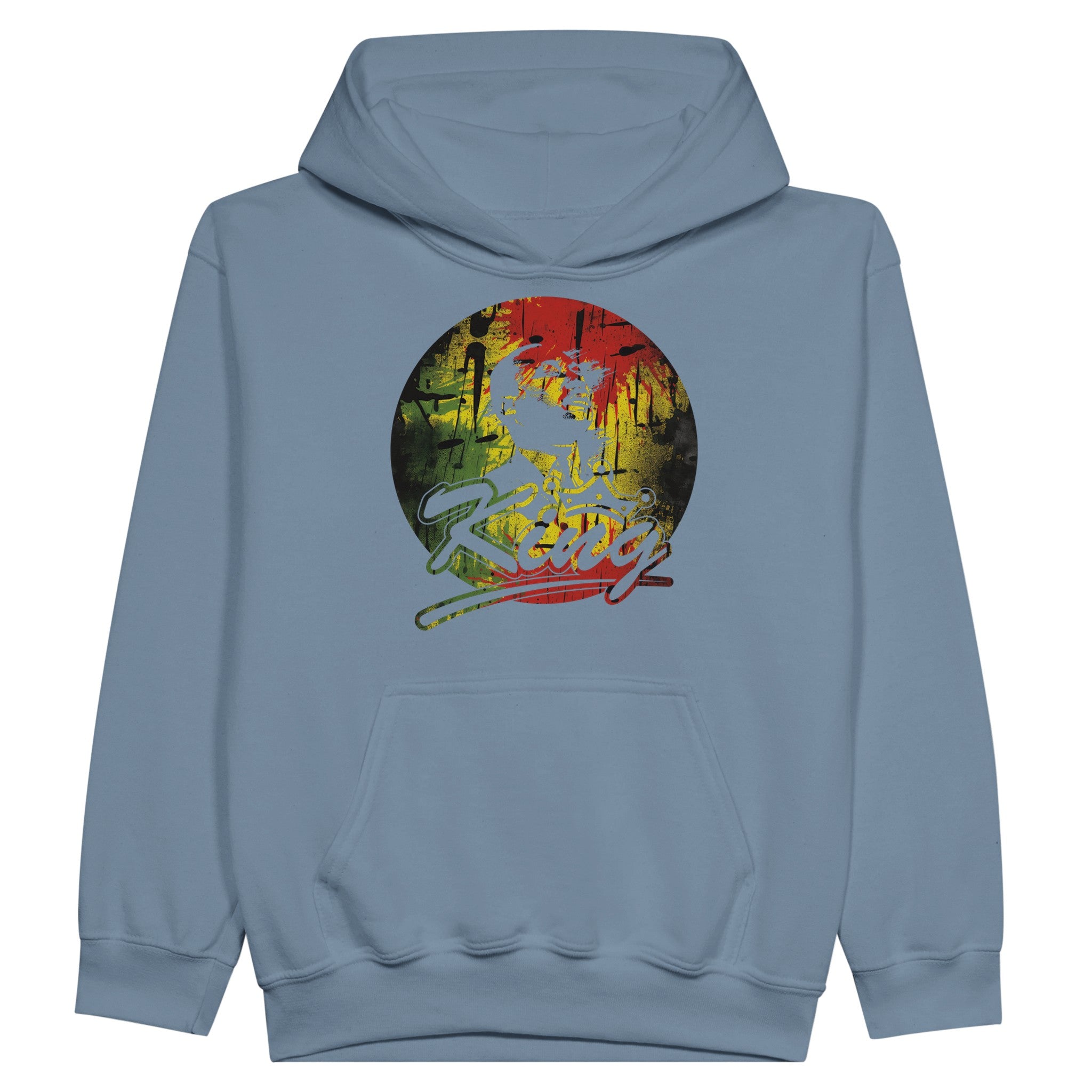King Legacy Bold Rasta | Black History Icon Hoodie For Kids - Prideful Roots