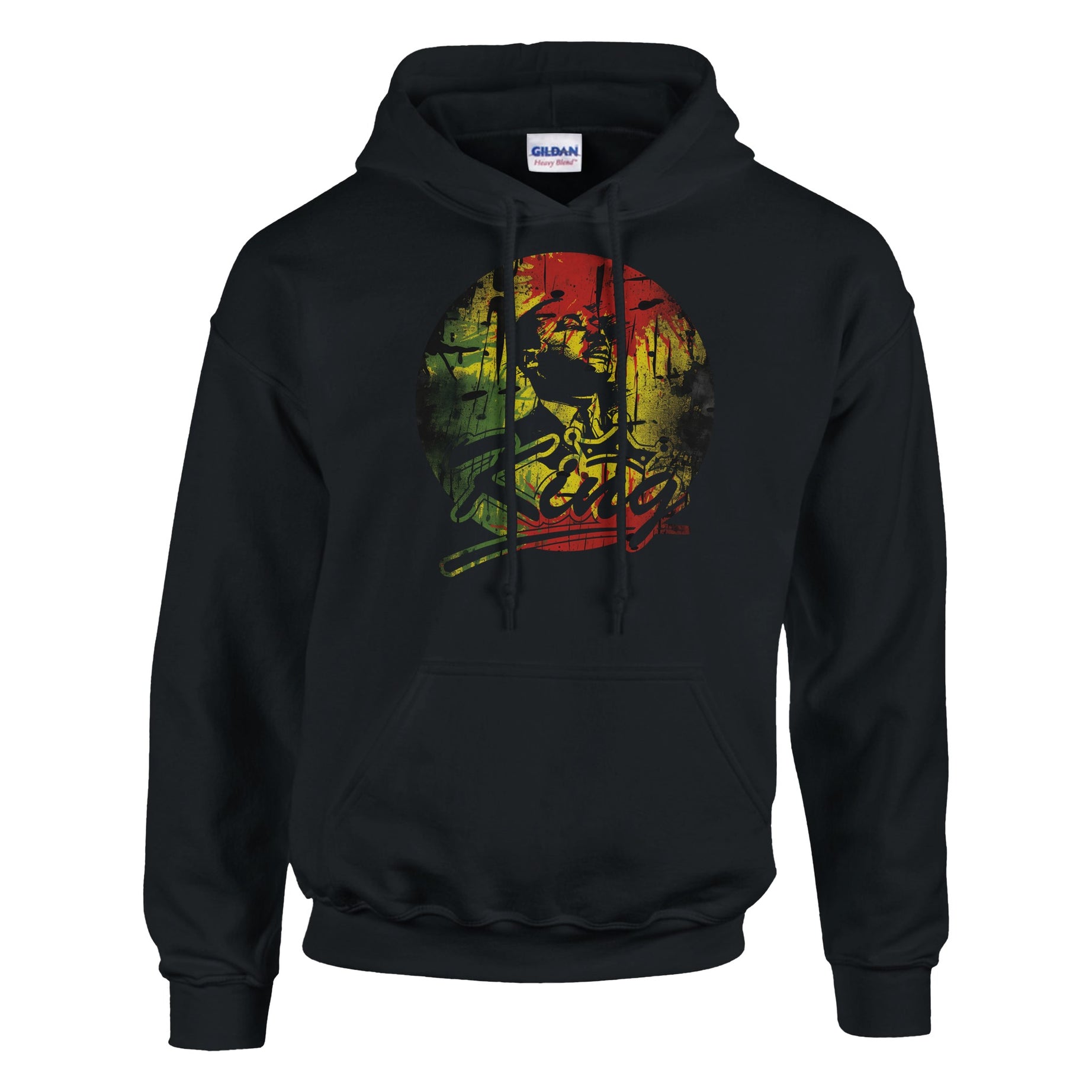 King Legacy Bold Rasta | Black History Icon Hoodie For Men & Women - Prideful Roots