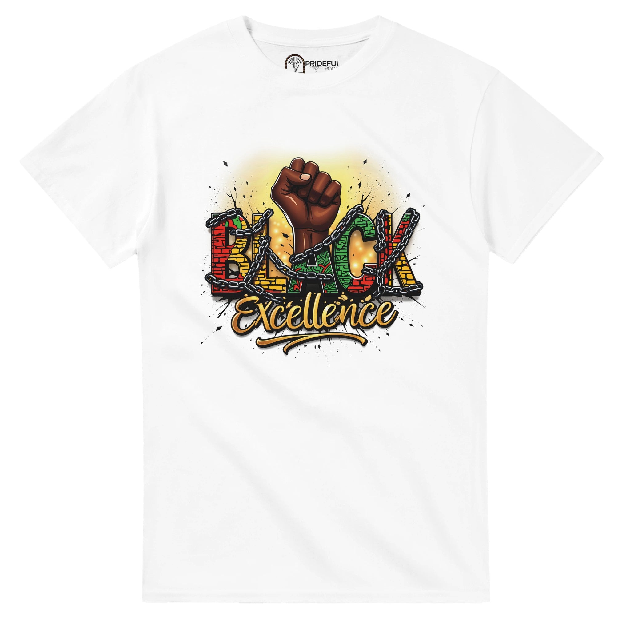 Black Excellence: Breaking Chains | Black History Month T-shirt For Men & Women - Prideful Roots