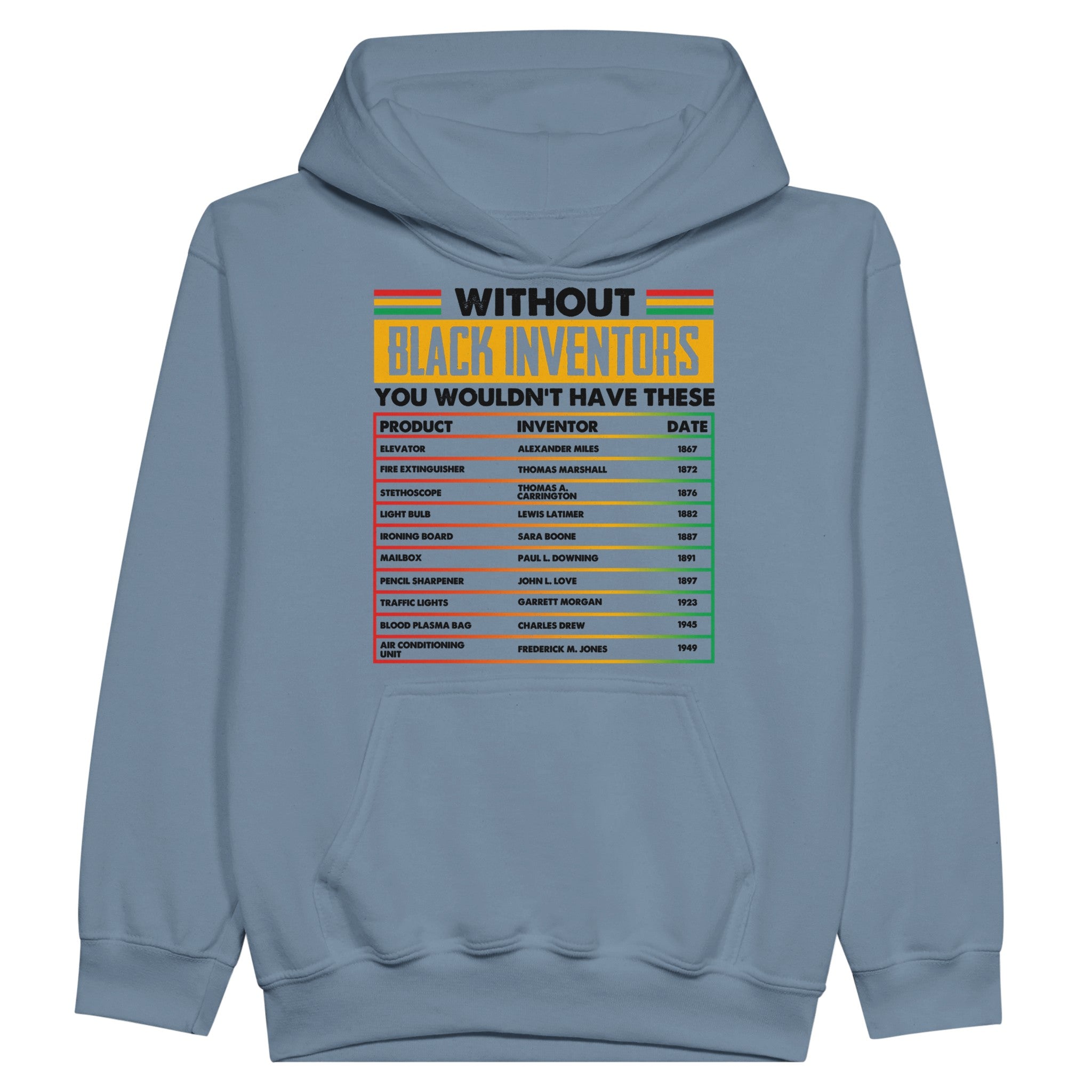 Without Black Inventors Hoodie For Kids - Prideful Roots