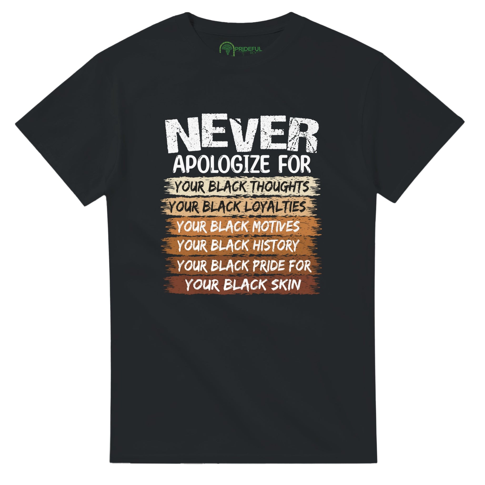 Never Apologize For Your Blackness T-shirt For Men & Women - Prideful Roots