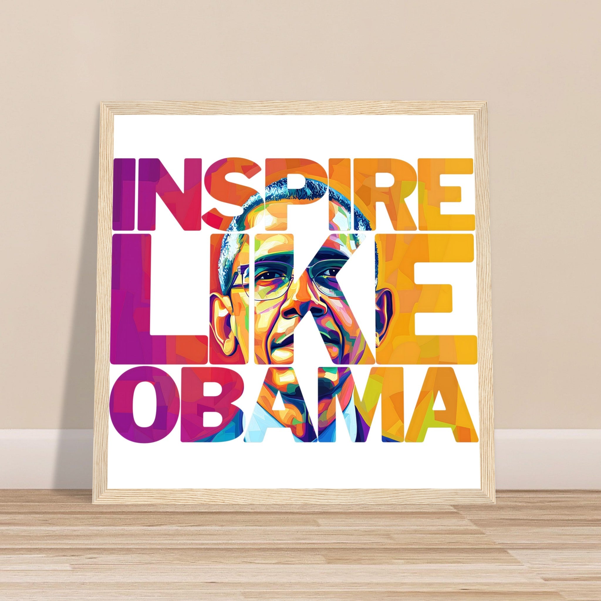 Inspire Like Obama | Black History Wall Art – Framed, Unframed, or Magnetic Hanger - Prideful Roots