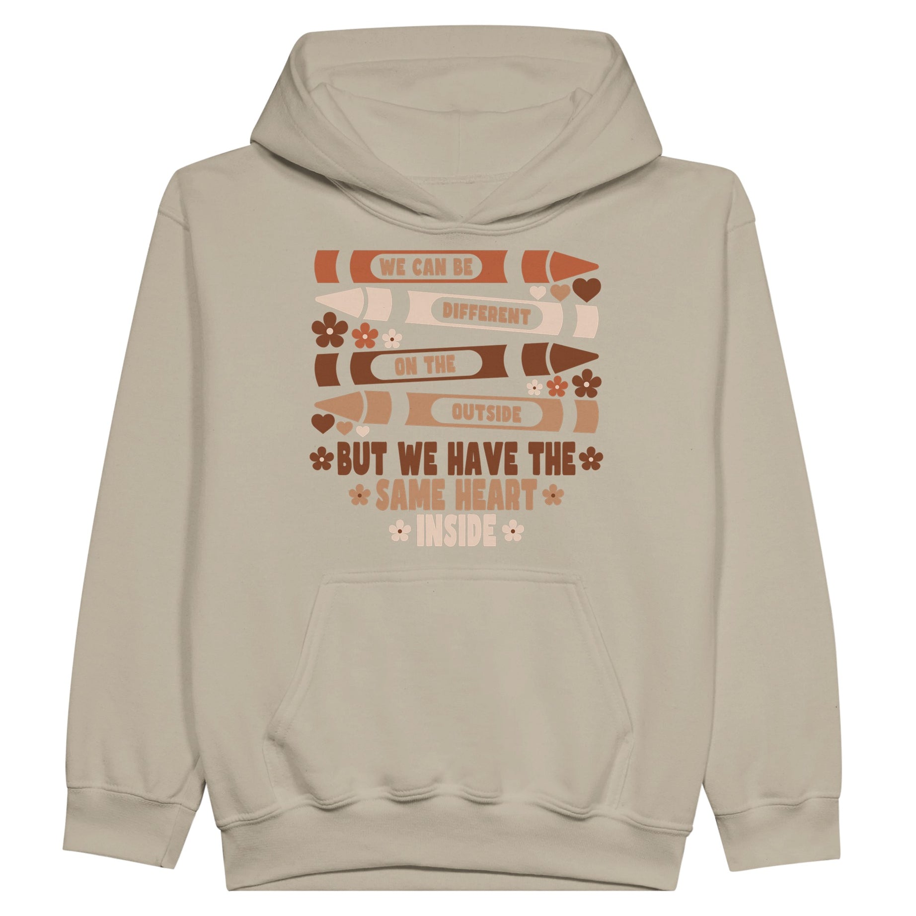 Different Outside Same Inside Crayons Hoodie For Kids - Prideful Roots