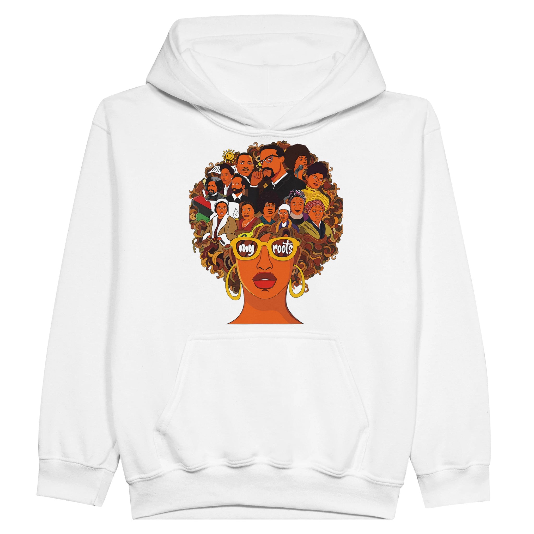 My Roots | Black History Icons Hoodie For Kids - Prideful Roots