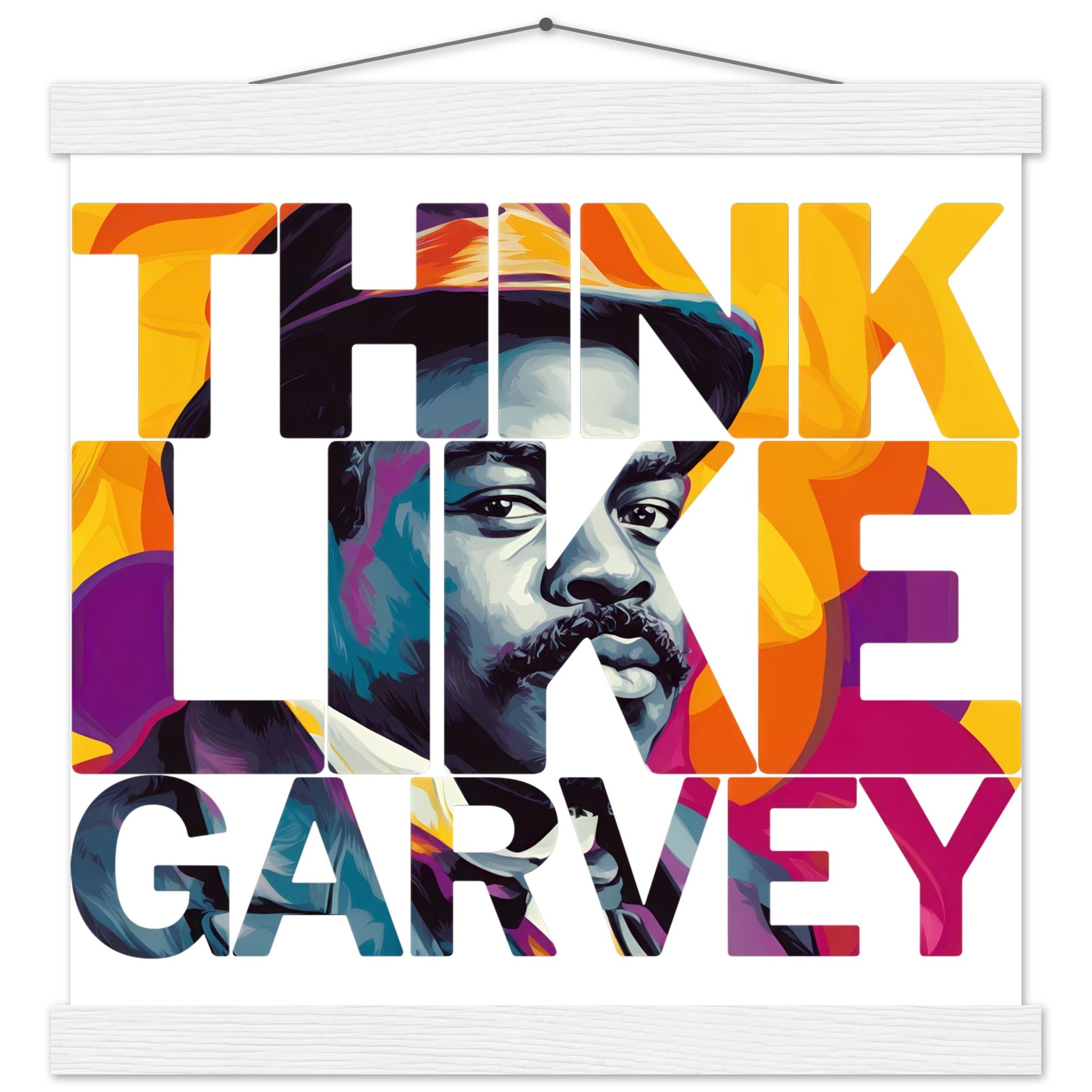 Think Like Garvey | Black History Wall Art – Framed, Unframed, or Magnetic Hanger - Prideful Roots