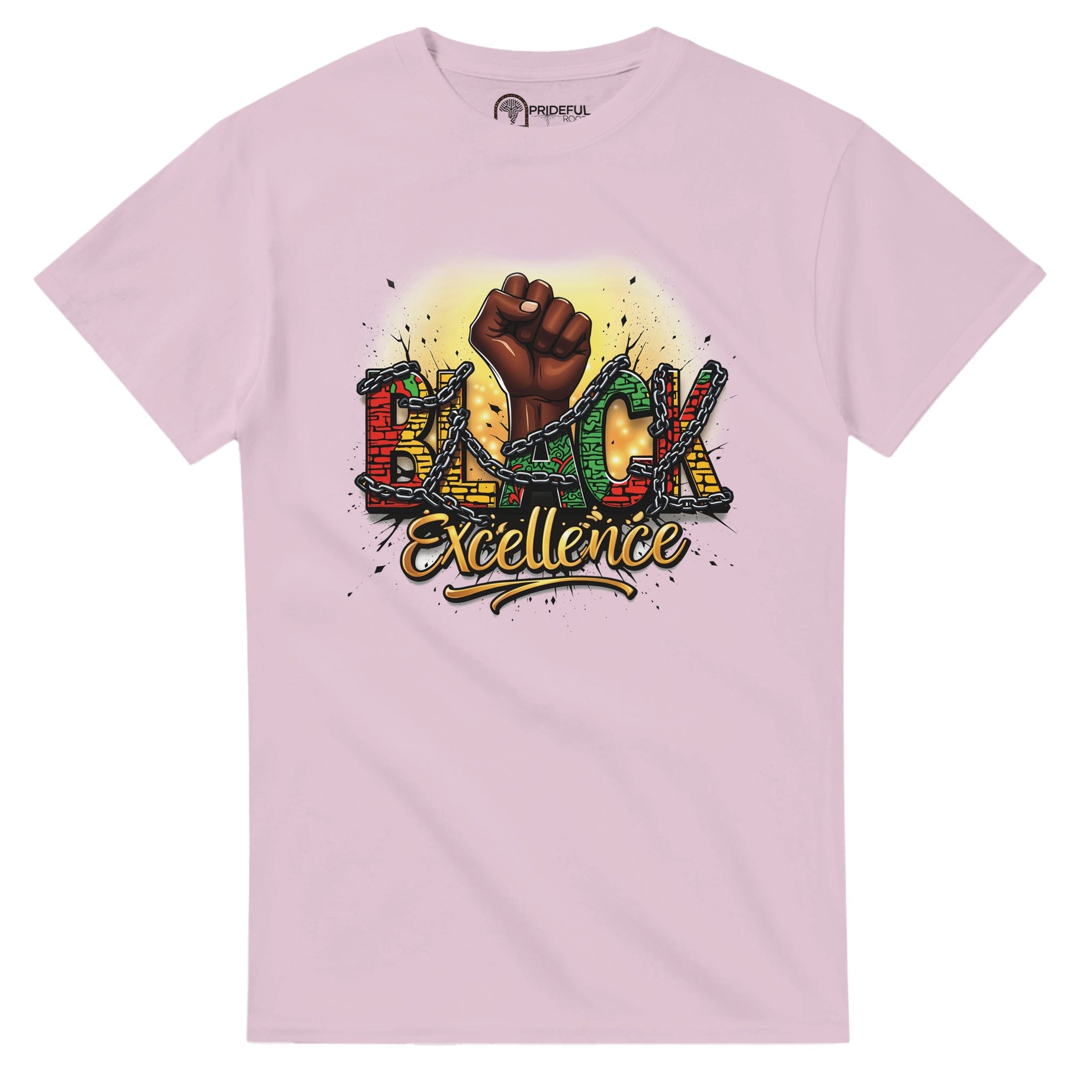 Black Excellence: Breaking Chains | Black History Month T-shirt For Men & Women - Prideful Roots