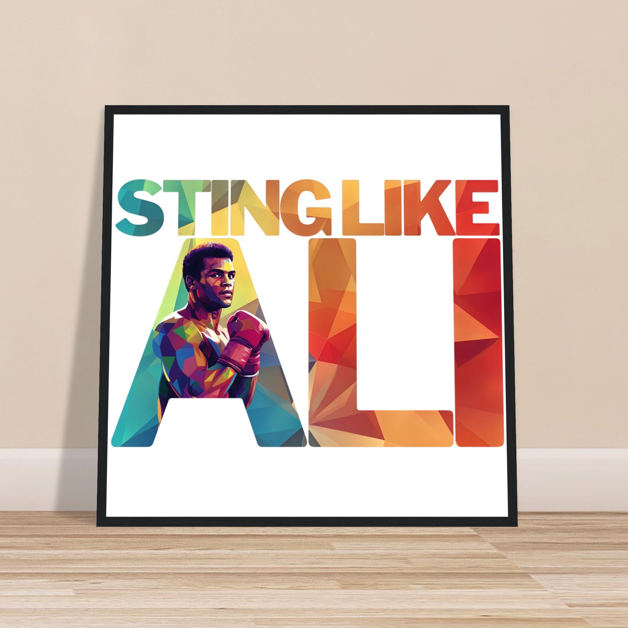 Sting Like Ali | Black History Wall Art – Framed, Unframed, or Magnetic Hanger - Prideful Roots