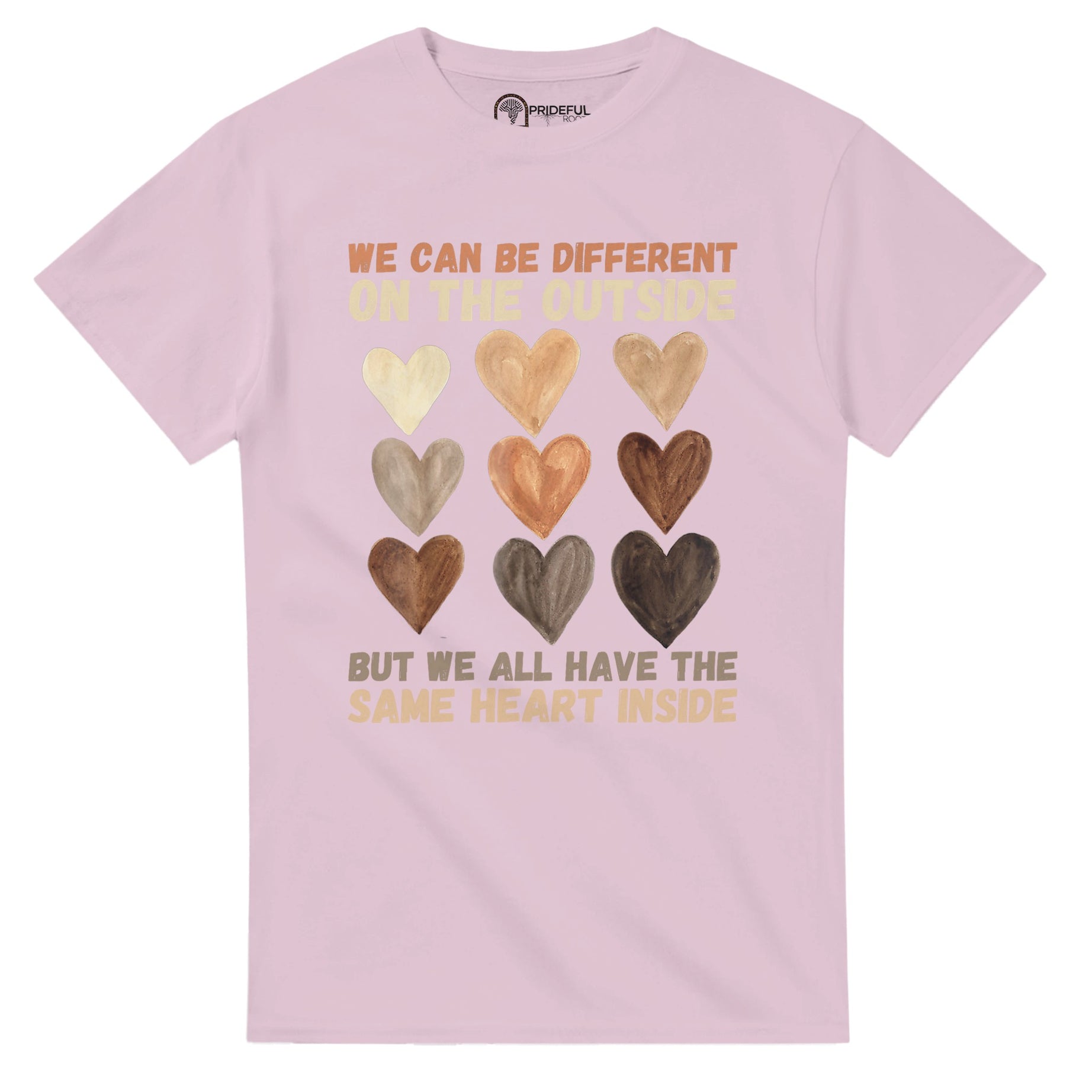Different Outside, Same Heart Inside T-shirt For Men & Women - Prideful Roots