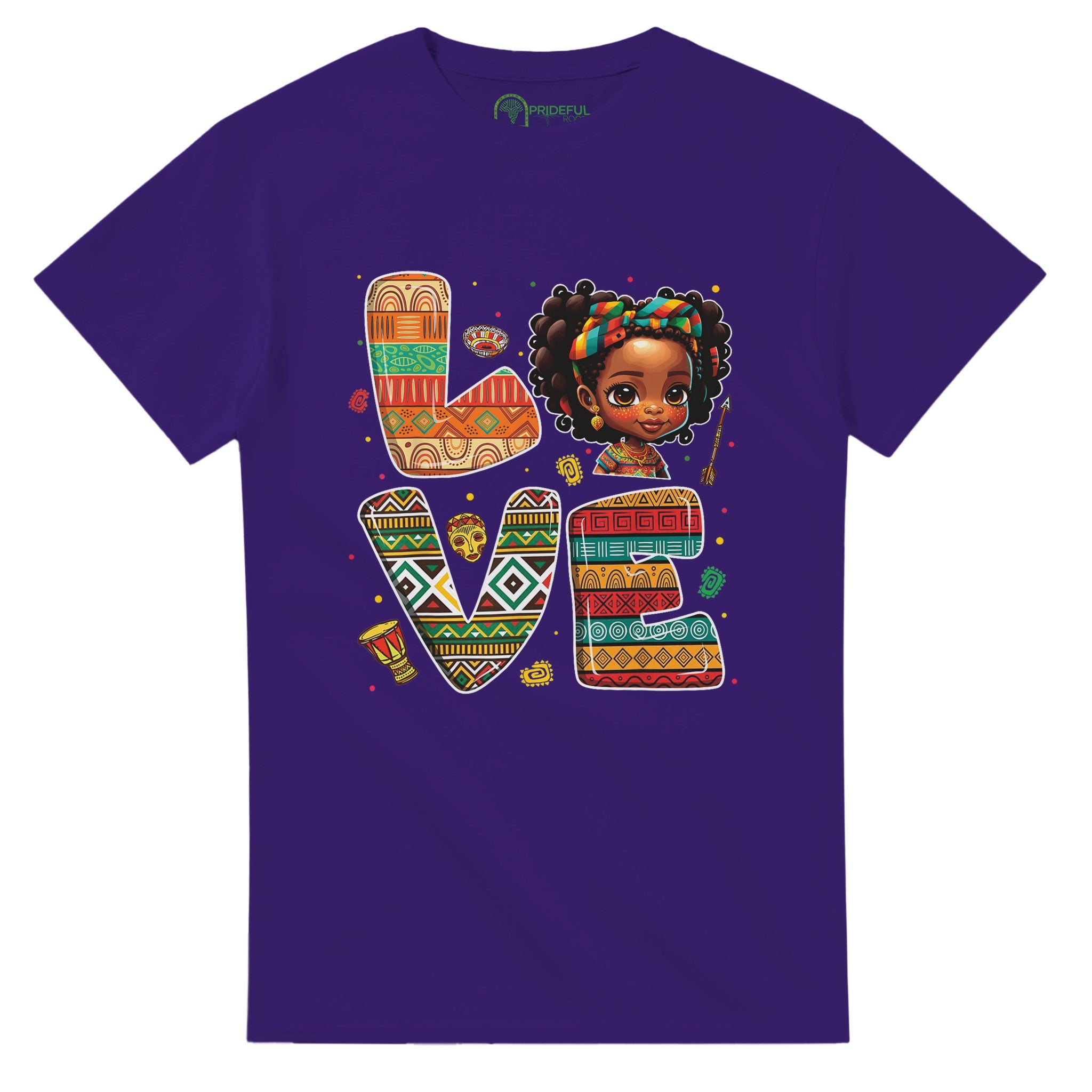 "Love" Afro Girl Vibes T-shirt For Men & Women - Prideful Roots