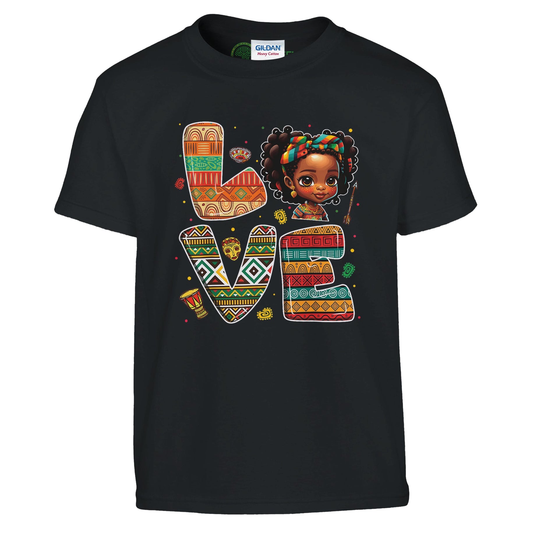 "Love" Afro Girl Vibes T-shirt For Kids - Prideful Roots