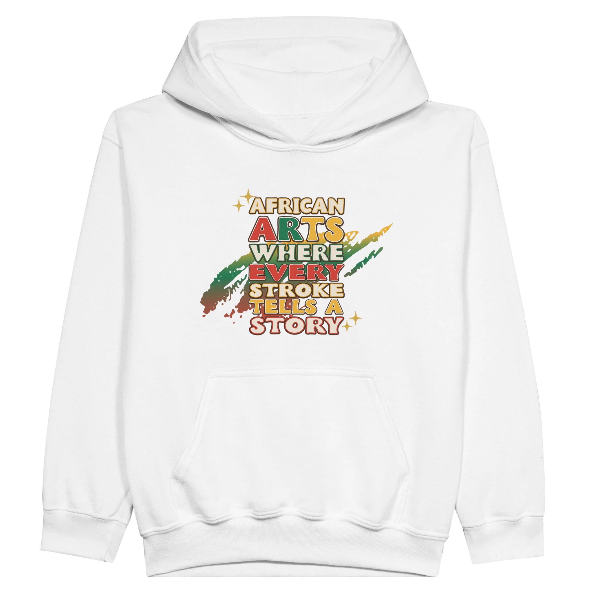 African Arts: Where Every Stroke Tells a Story Hoodie For Kids - Prideful Roots