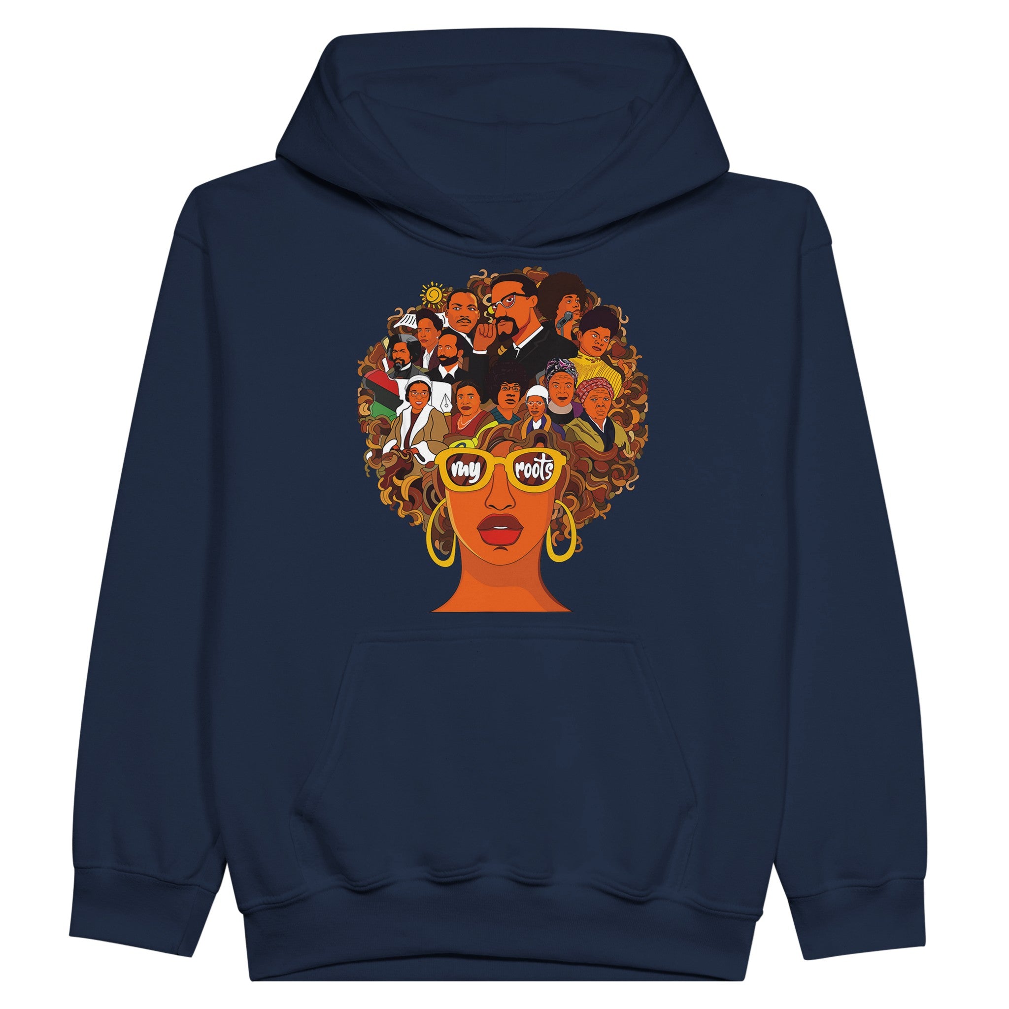 My Roots | Black History Icons Hoodie For Kids - Prideful Roots