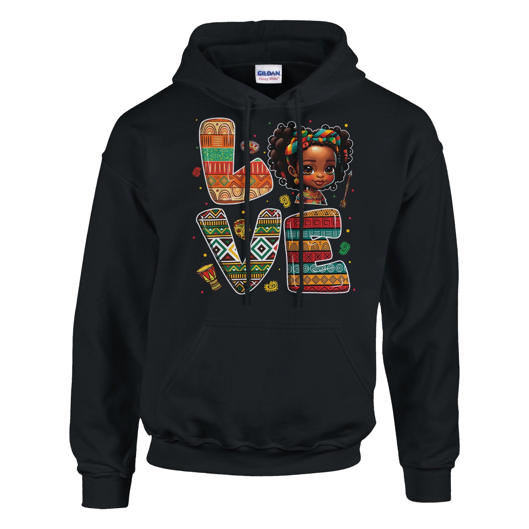 "Love" Afro Girl Vibes Hoodie For Men & Women - Prideful Roots