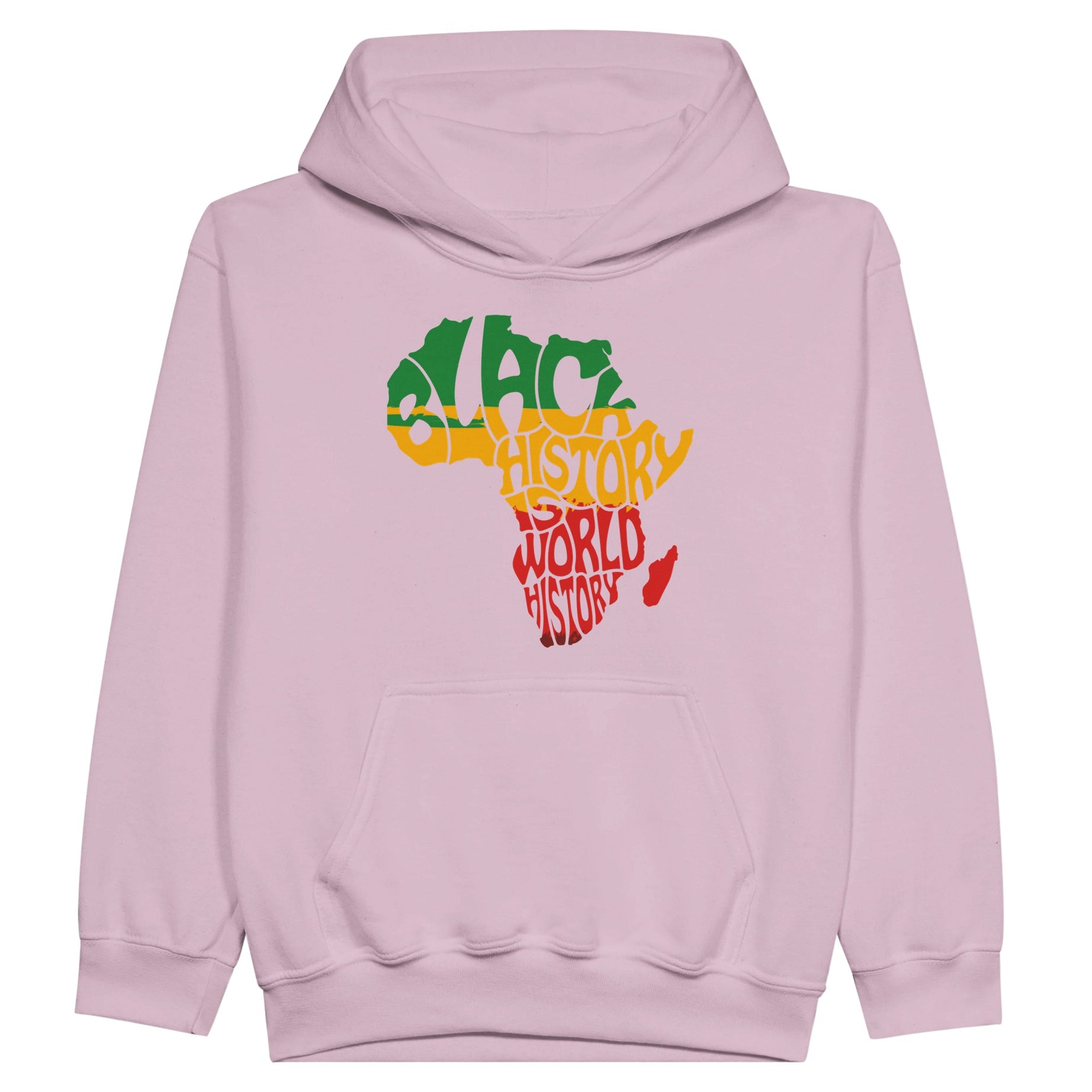 Black History is World History Africa Map Hoodie For Kids - Prideful Roots