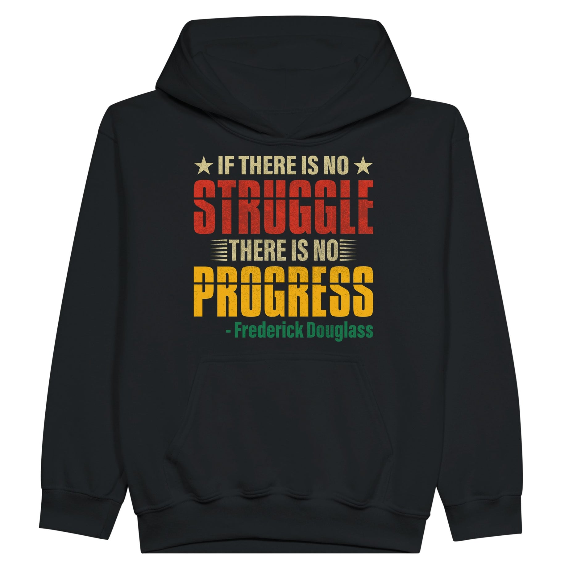 No Struggle No Progress Frederick Douglass Hoodie For Kids - Prideful Roots