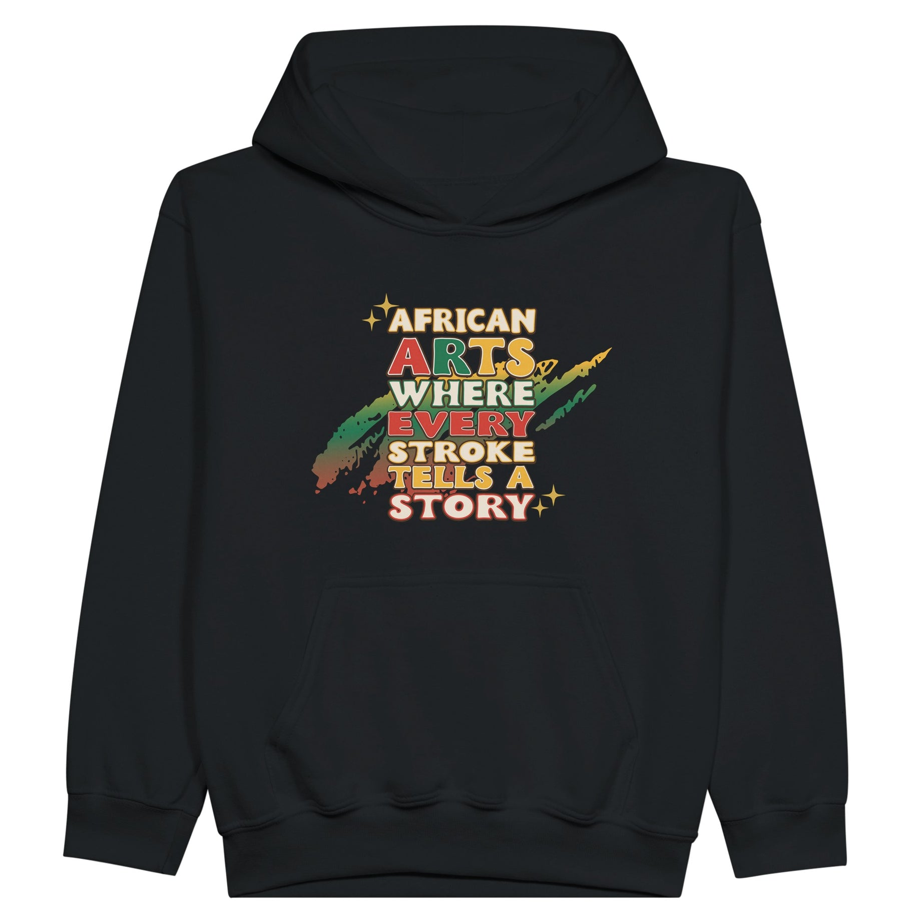 African Arts: Where Every Stroke Tells a Story Hoodie For Kids - Prideful Roots